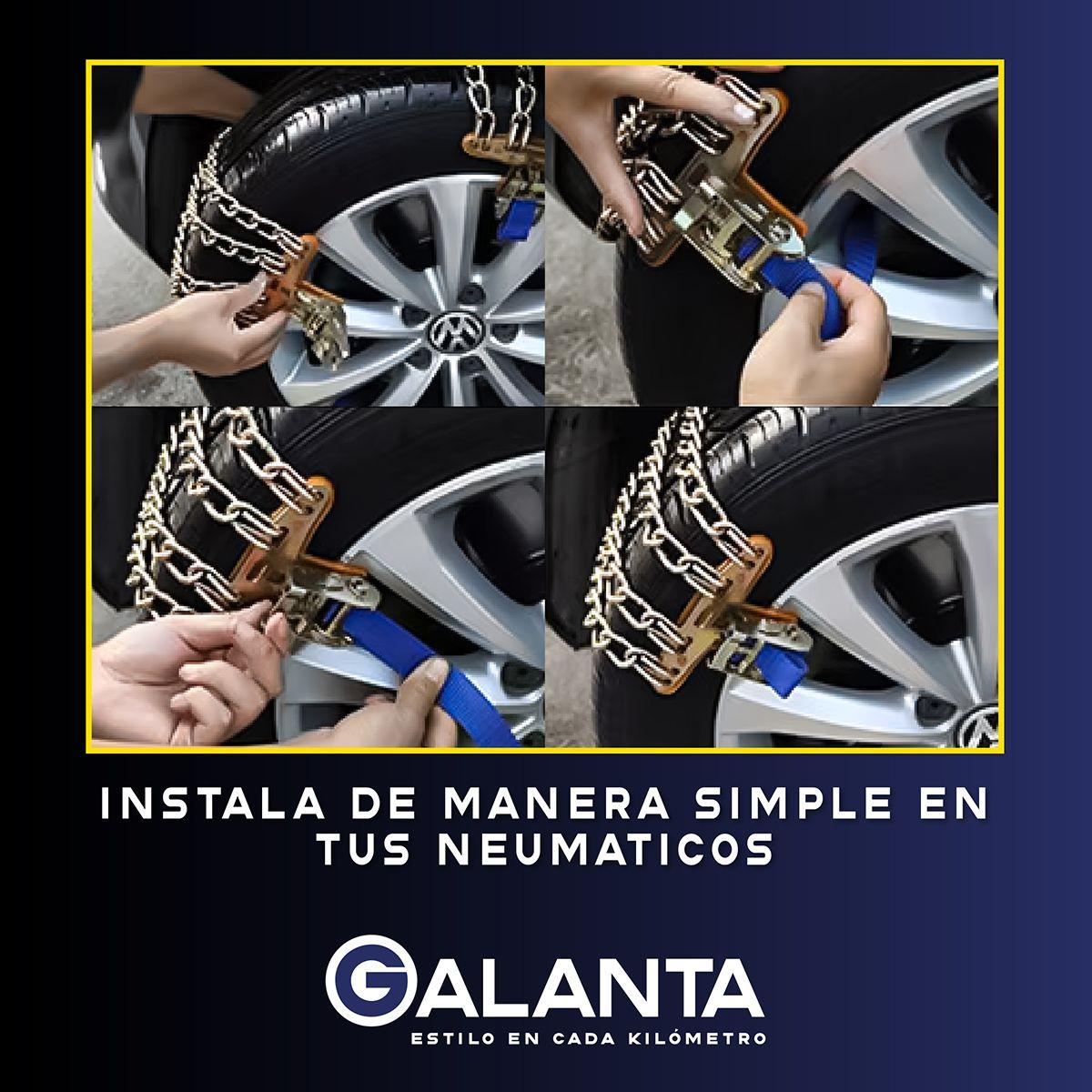 Cadenas Para Nieve Auto Camioneta Galanta Set x6 225-275mm-3