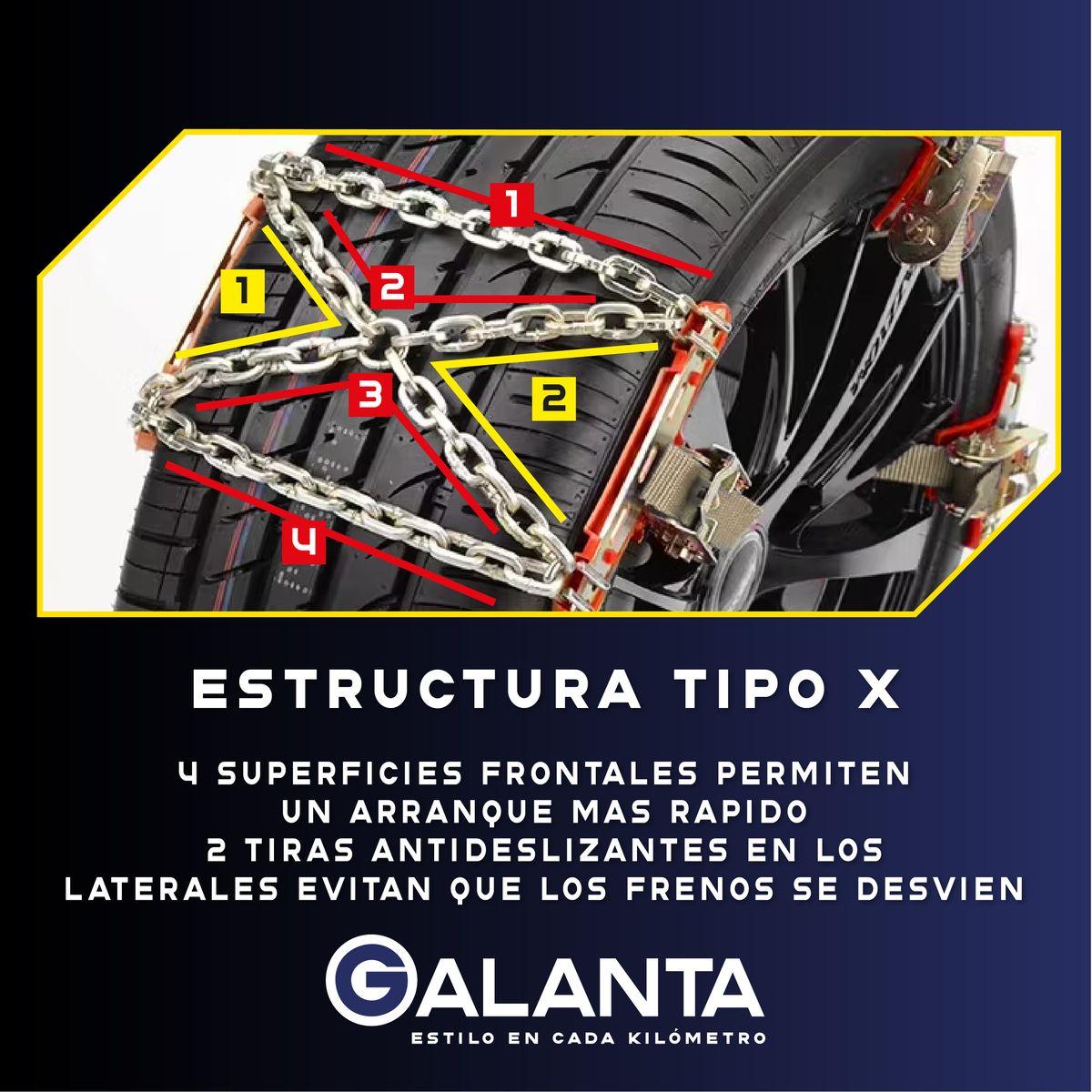 Cadenas Para Nieve Auto Camioneta Galanta Set x6 225-275mm-2