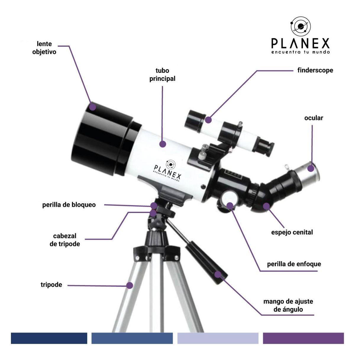 Telescopio Astronómico Monocular F70070 Planex + Soporte-5
