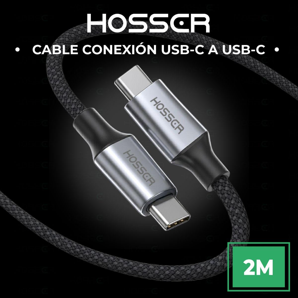 Cable Usb C A C 2 Metros Ios Android Carga Rapida Hosser-2