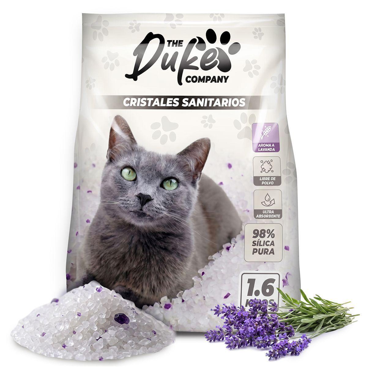 Arena Sanitaria Para Gatos Cristales De Silice Sin Polvo Aroma Lavanda 1.6 Kg Du-0