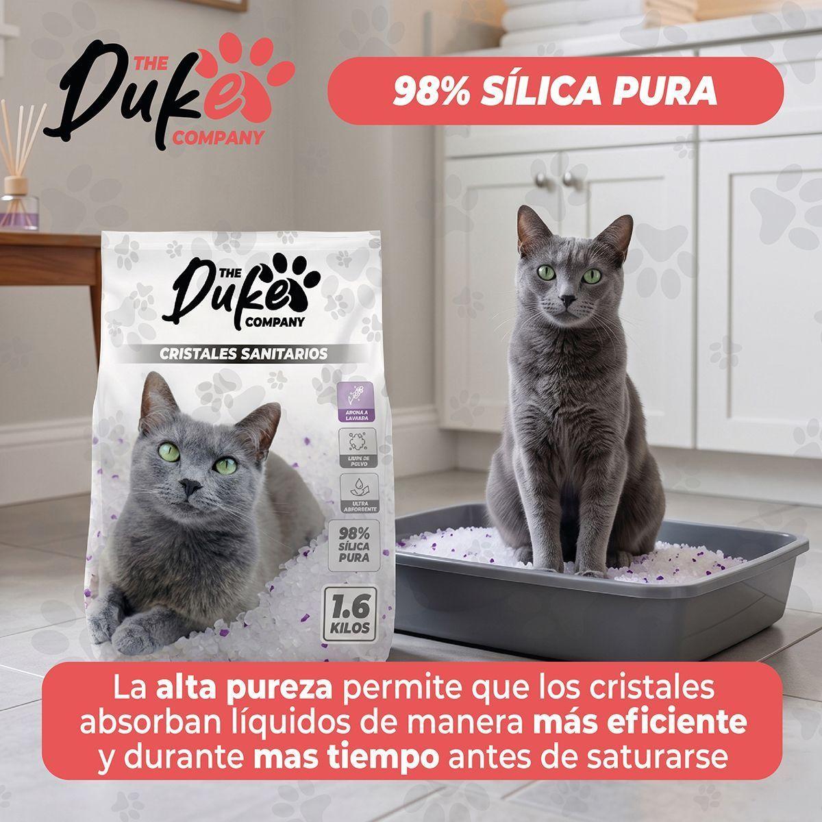 Arena Sanitaria Para Gatos Cristales De Silice Sin Polvo Aroma Lavanda 1.6 Kg Du-4