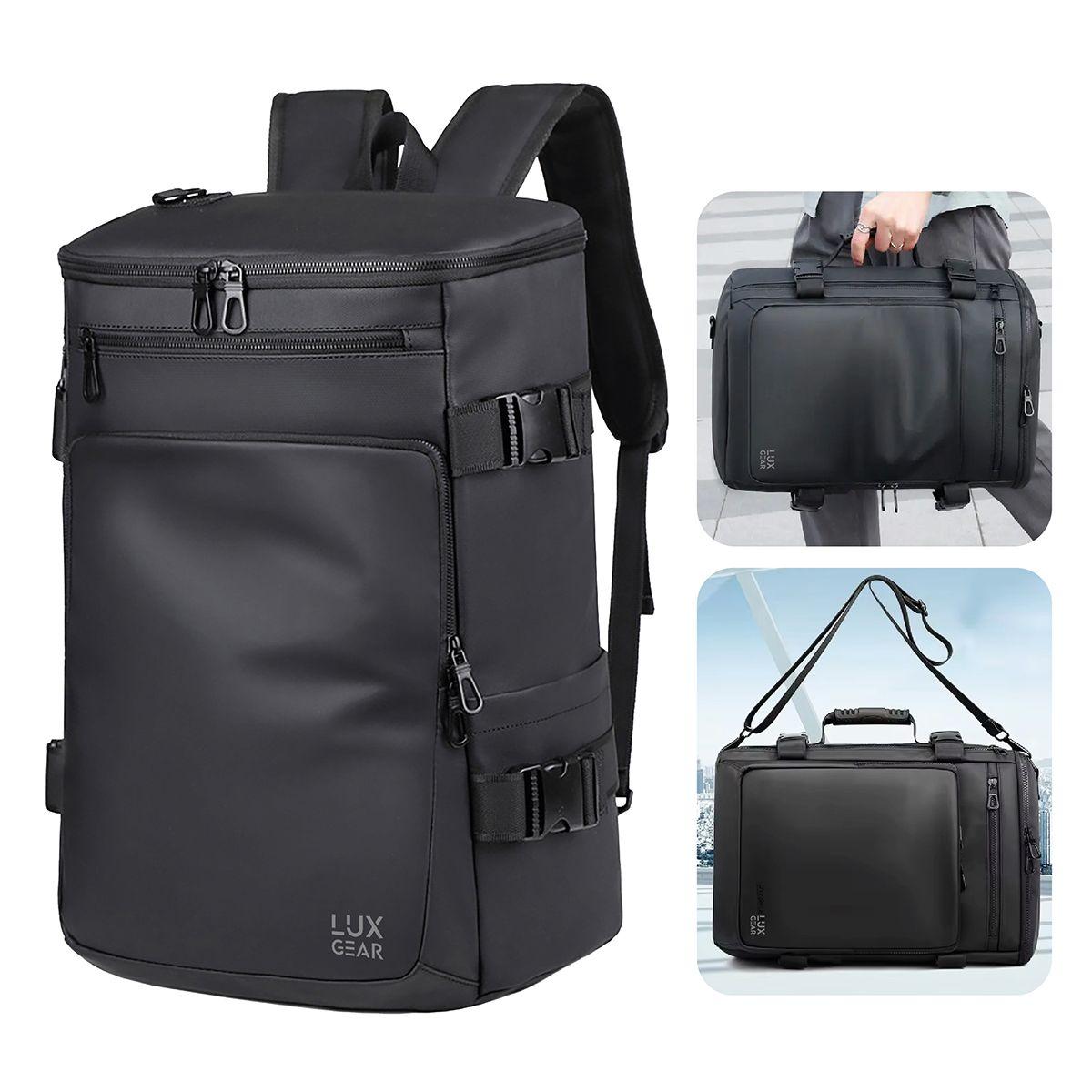 Mochila Notebook Antirrobo Luxgear Sleek Impermeable 3 en 1-0