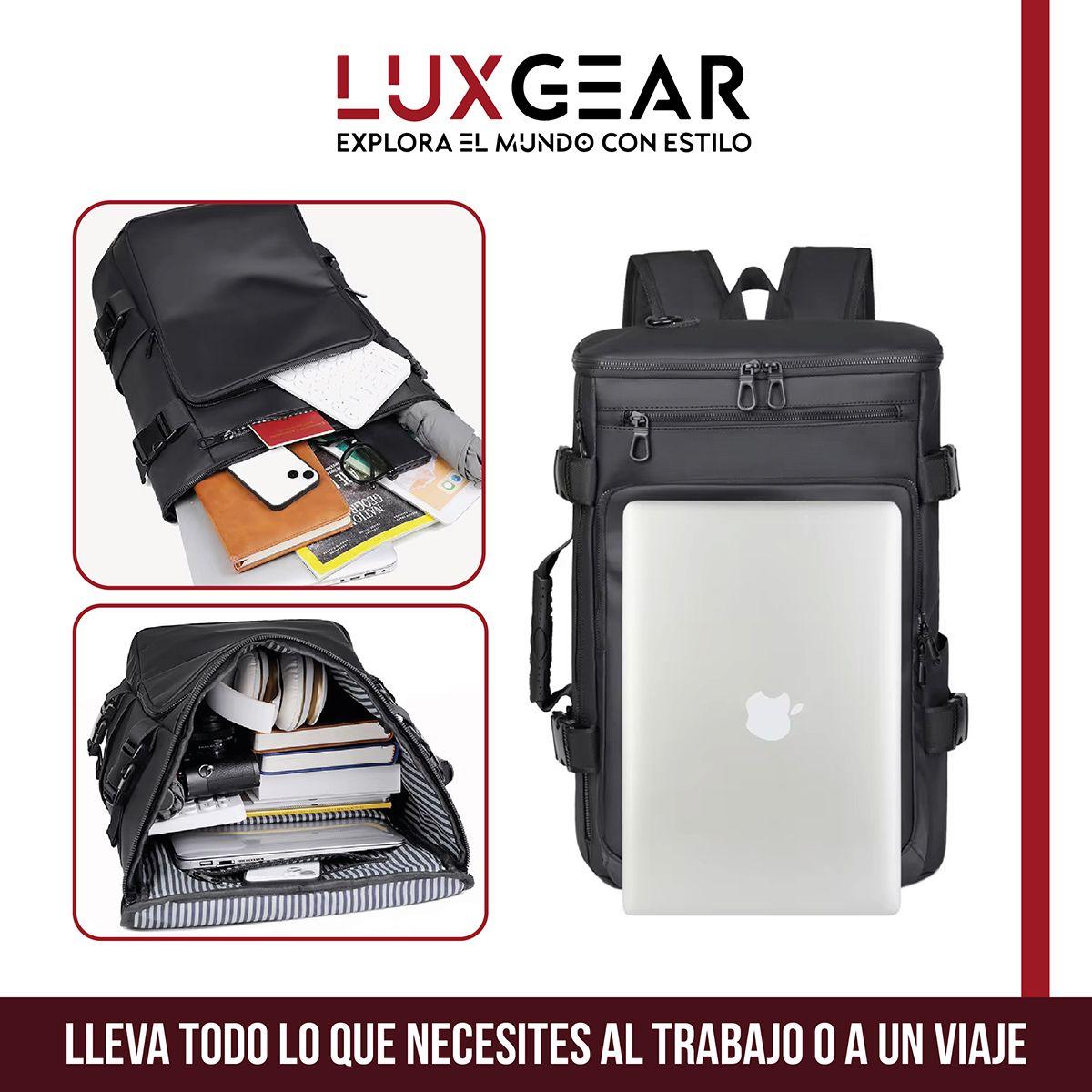 Mochila Notebook Antirrobo Luxgear Sleek Impermeable 3 en 1-5