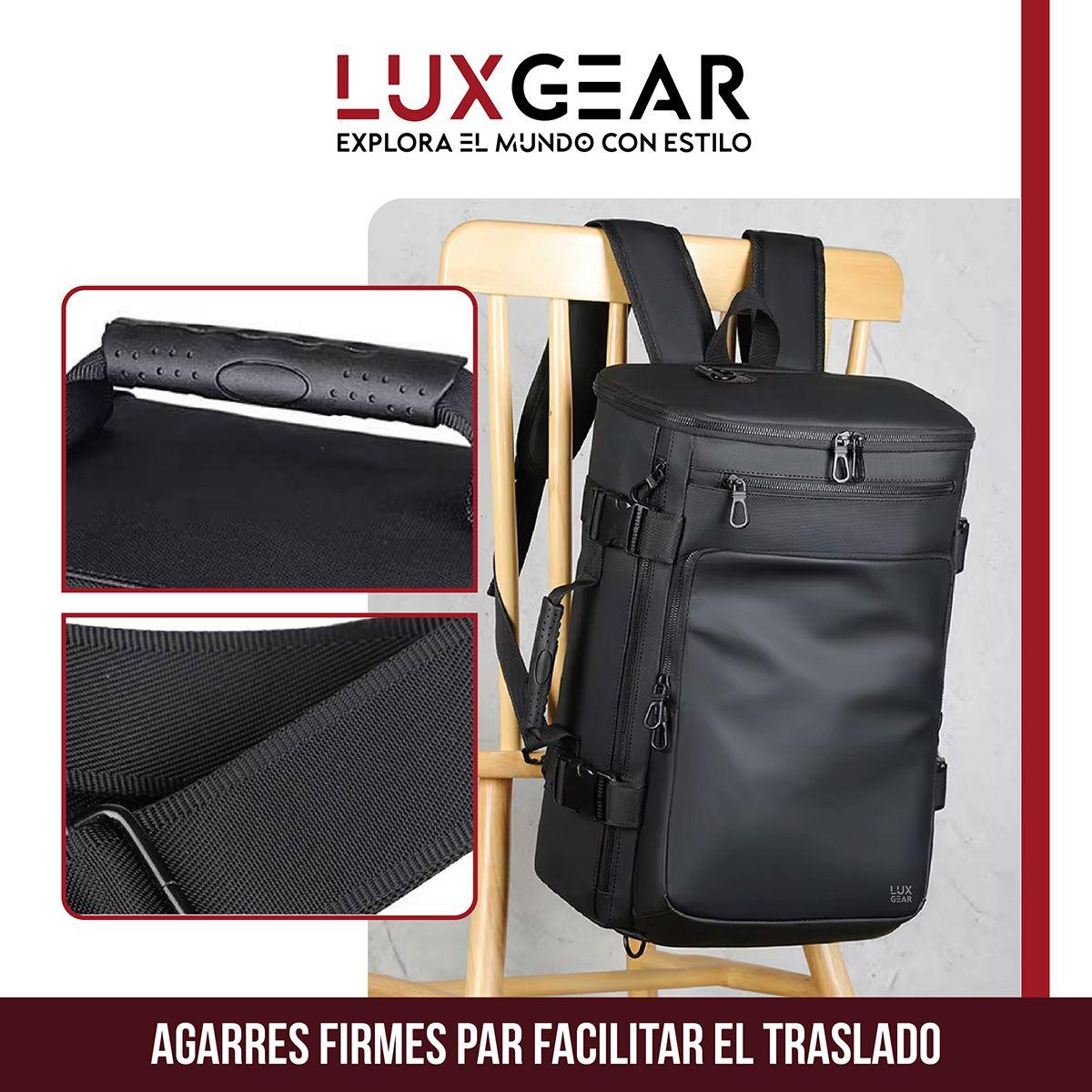 Mochila Notebook Antirrobo Luxgear Sleek Impermeable 3 en 1-6