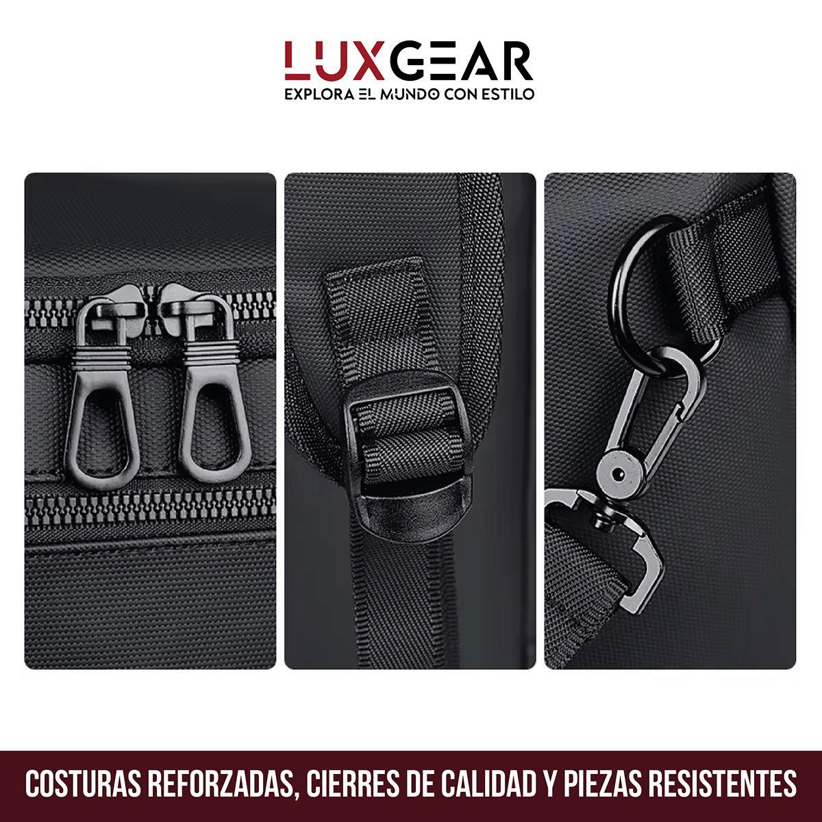 Mochila Notebook Antirrobo Luxgear Sleek Impermeable 3 en 1-7