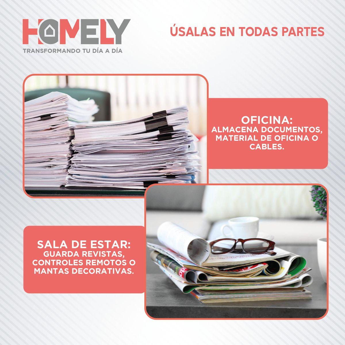 Cajas Organizadoras Homely Tapa Tela Impermeable 22L Set X2-5