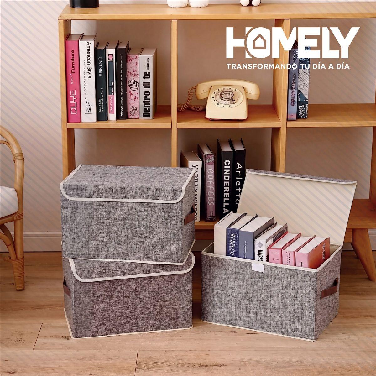 Cajas Organizadoras Homely Tapa Tela Impermeable 22L Set X2-6
