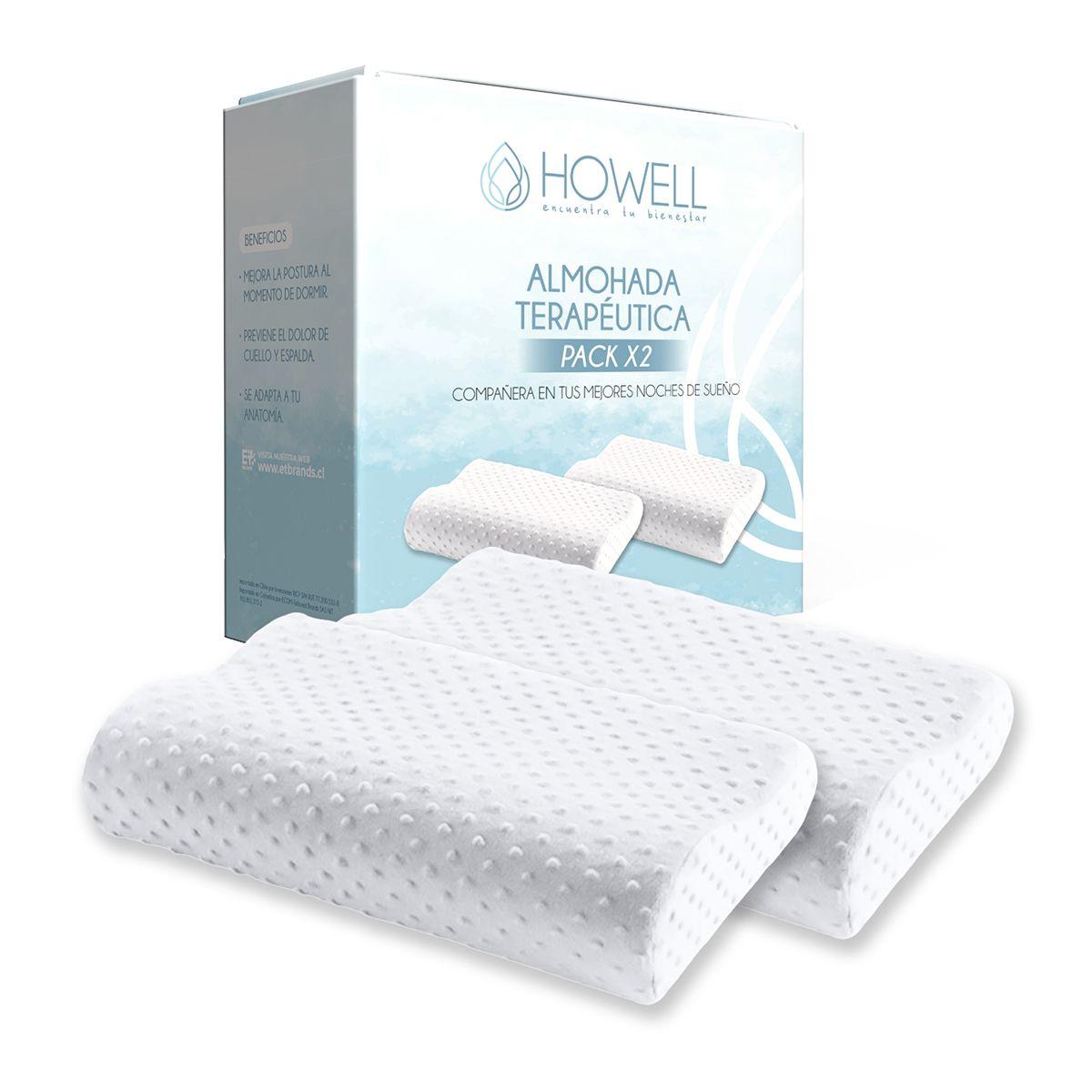 Pack X2 Almohada Memory Cervical Ortopédica Con Memoria-0