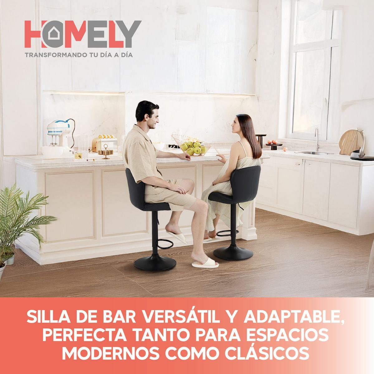 Taburete Silla De Bar Homely Altura Regulable Cocina 80cm X2-6