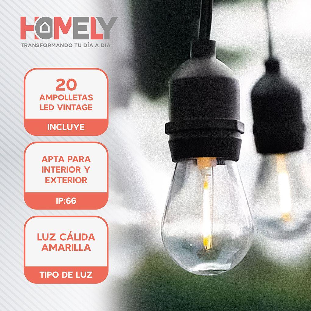 Guirnalda Terraza Exterior 20 Metros + 20 Ampolletas Homely-2