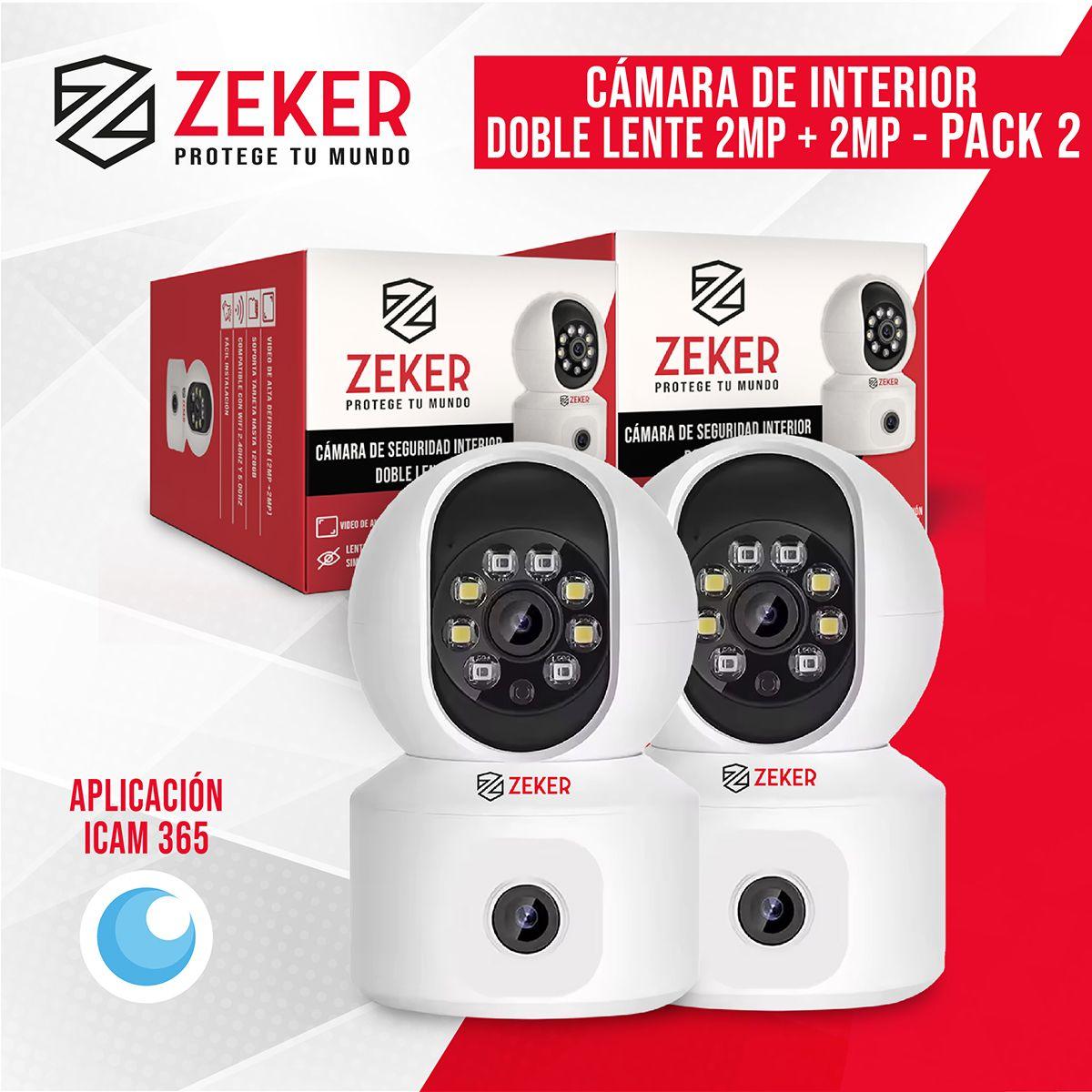 Camara De Seguridad Interior Doble Zeker 4MP 5G Wifi IP x2-9