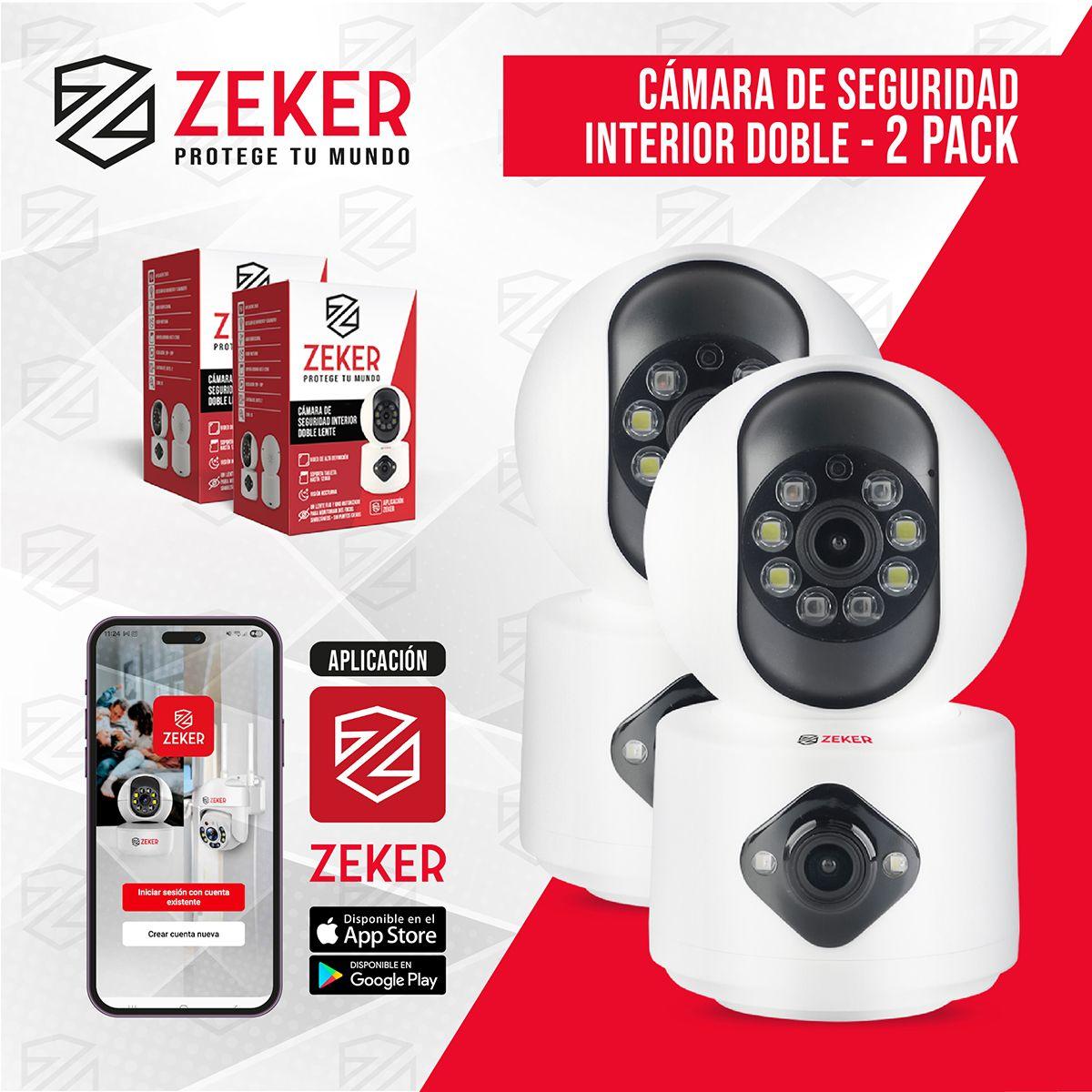 Camara De Seguridad Interior Doble Zeker 4MP 5G Wifi IP x2-9