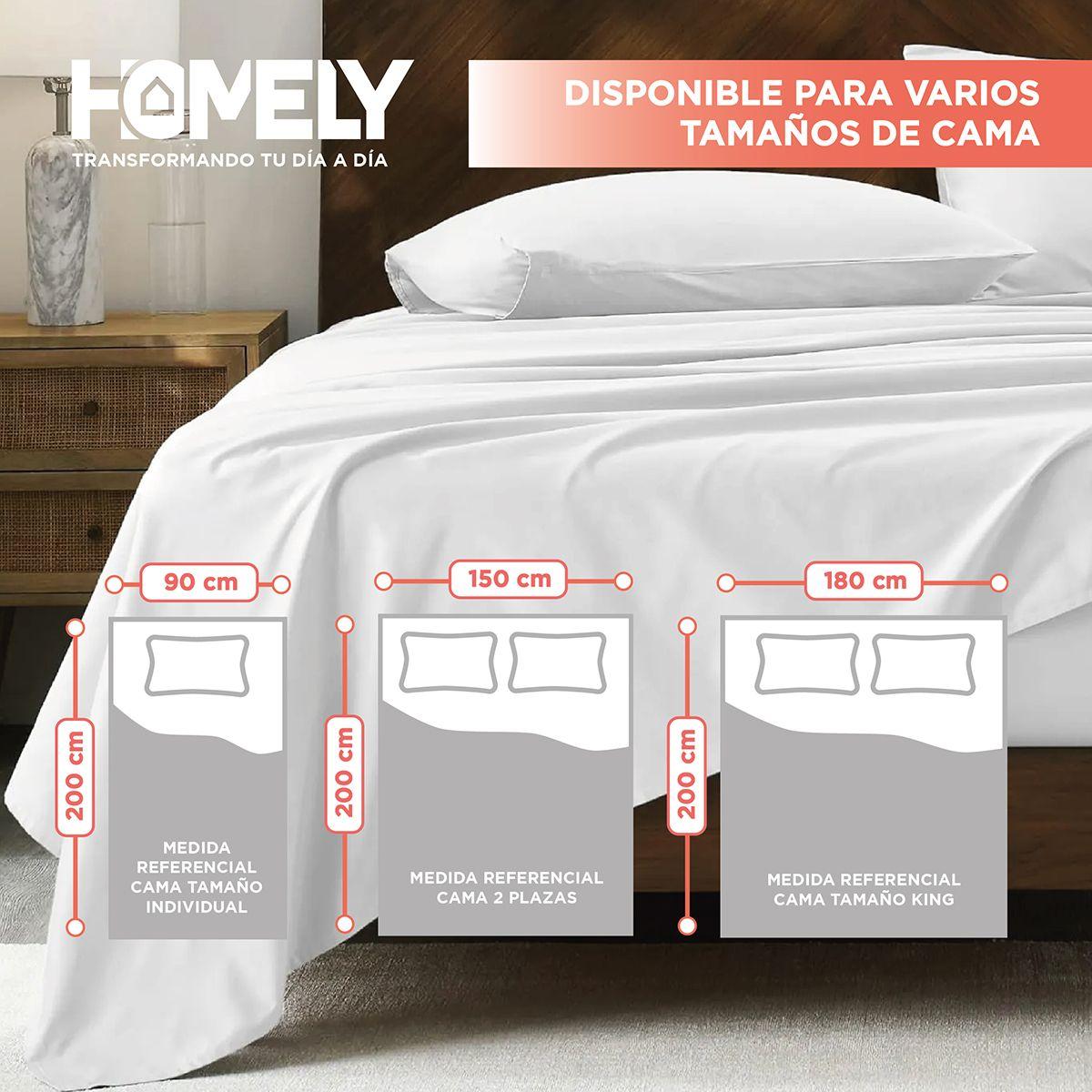 Juego de sabanas King Homely 100 GSM Suave 4 Piezas-3