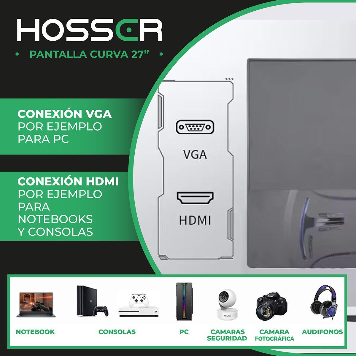 Monitor Gamer Curvo 27 Pulgadas Hosser FHD Gaming Monitor-3
