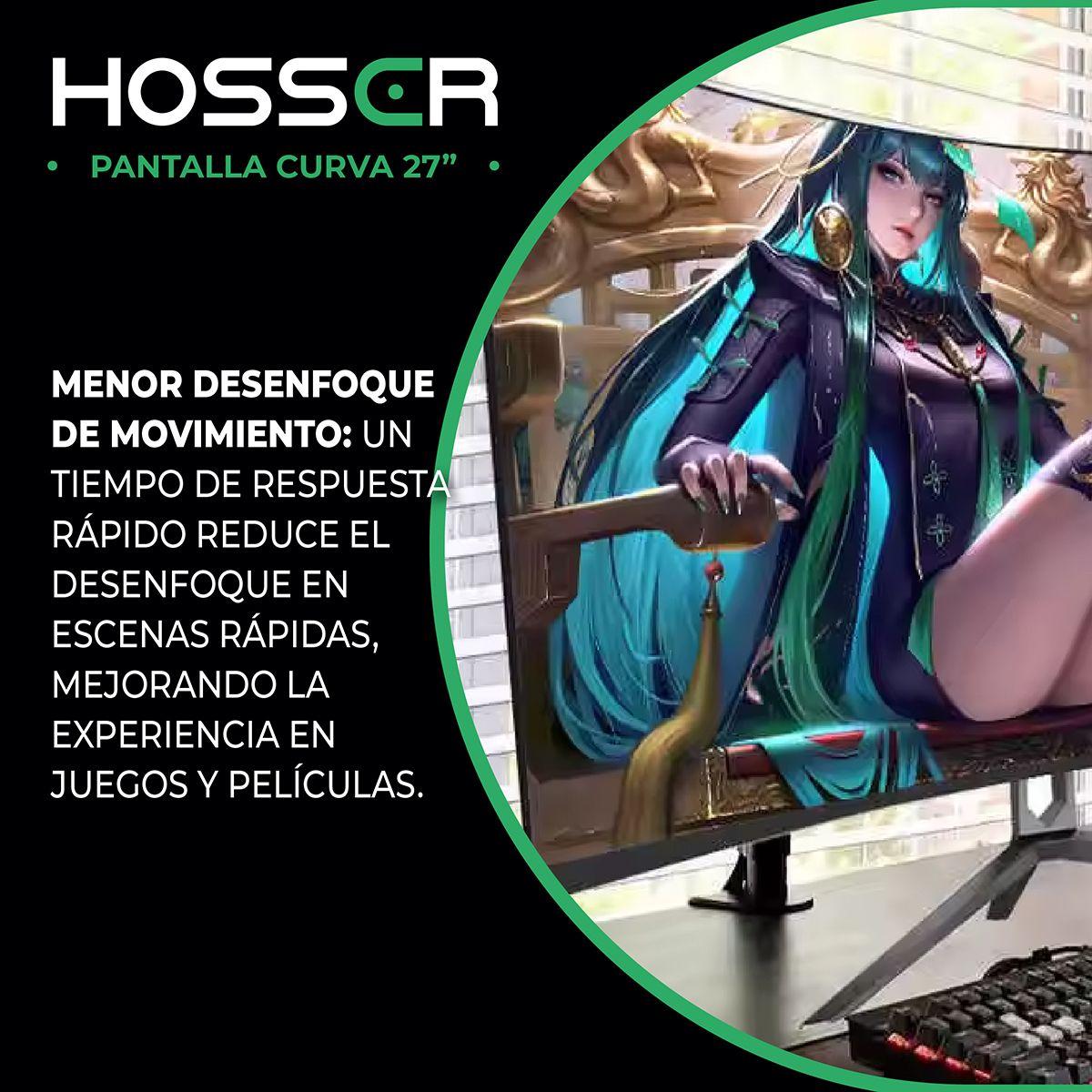 Monitor Gamer Curvo 27 Pulgadas Hosser FHD Gaming Monitor-5