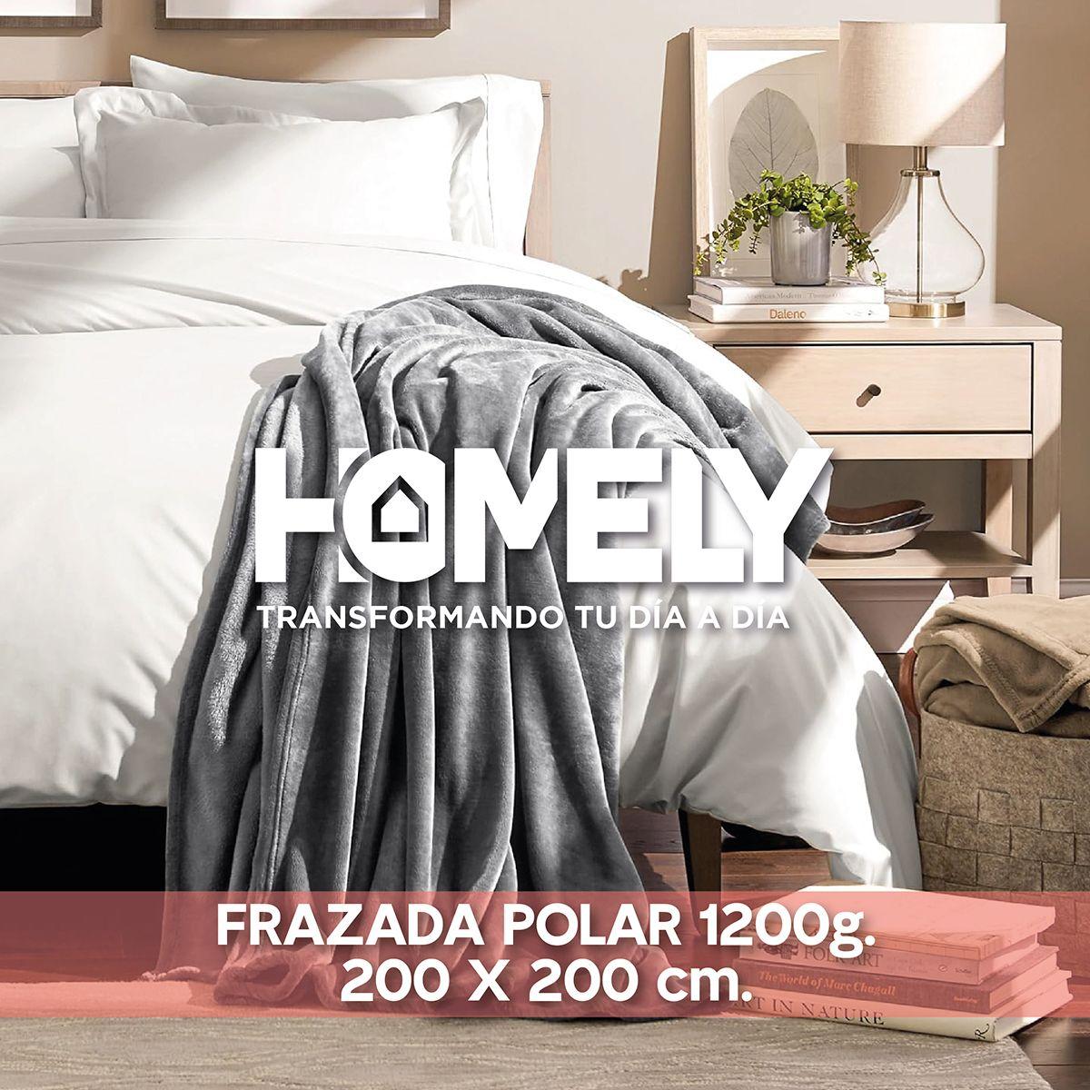 Frazada Polar Termica King Homely Manta 200x200cm Azul-8