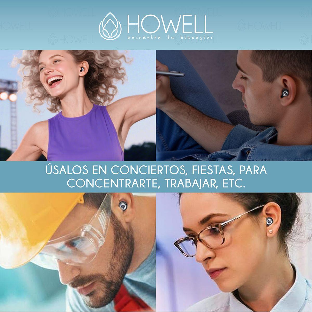 Protectores Auditivos Reducción De Sonido Howell Negro-7