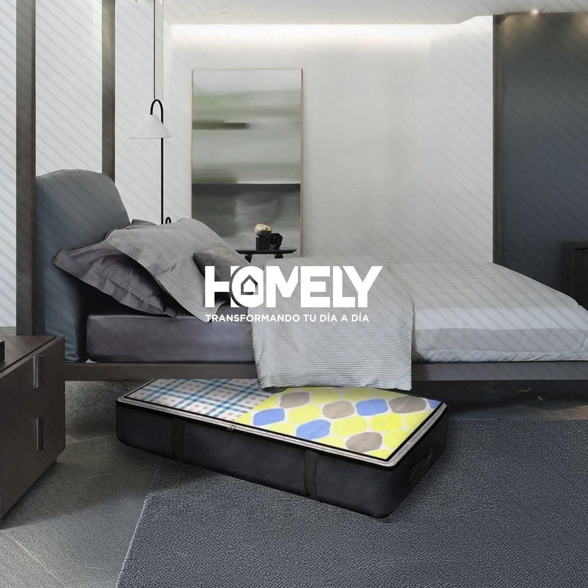 Bolsas Organizadoras Plegable Almacenamiento Bajo Cama Homely Color Negro 90 Litros Set x2-7