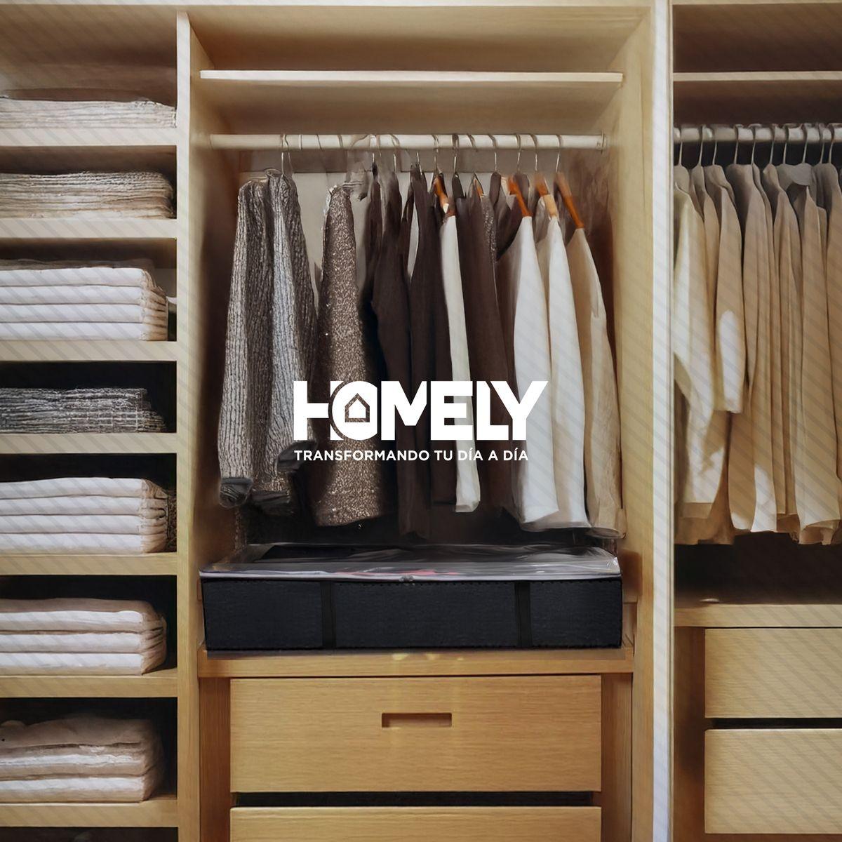 Bolsas Organizadoras Plegable Almacenamiento Bajo Cama Homely Color Negro 90 Litros Set x2-8