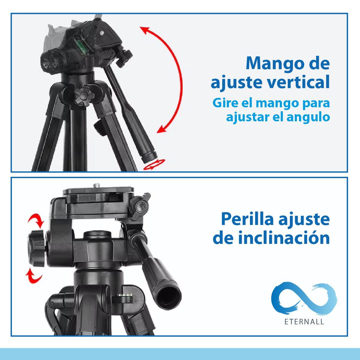 Trípode Celular Camara Portátil Aluminio Carga 10 kg 170 cm-5
