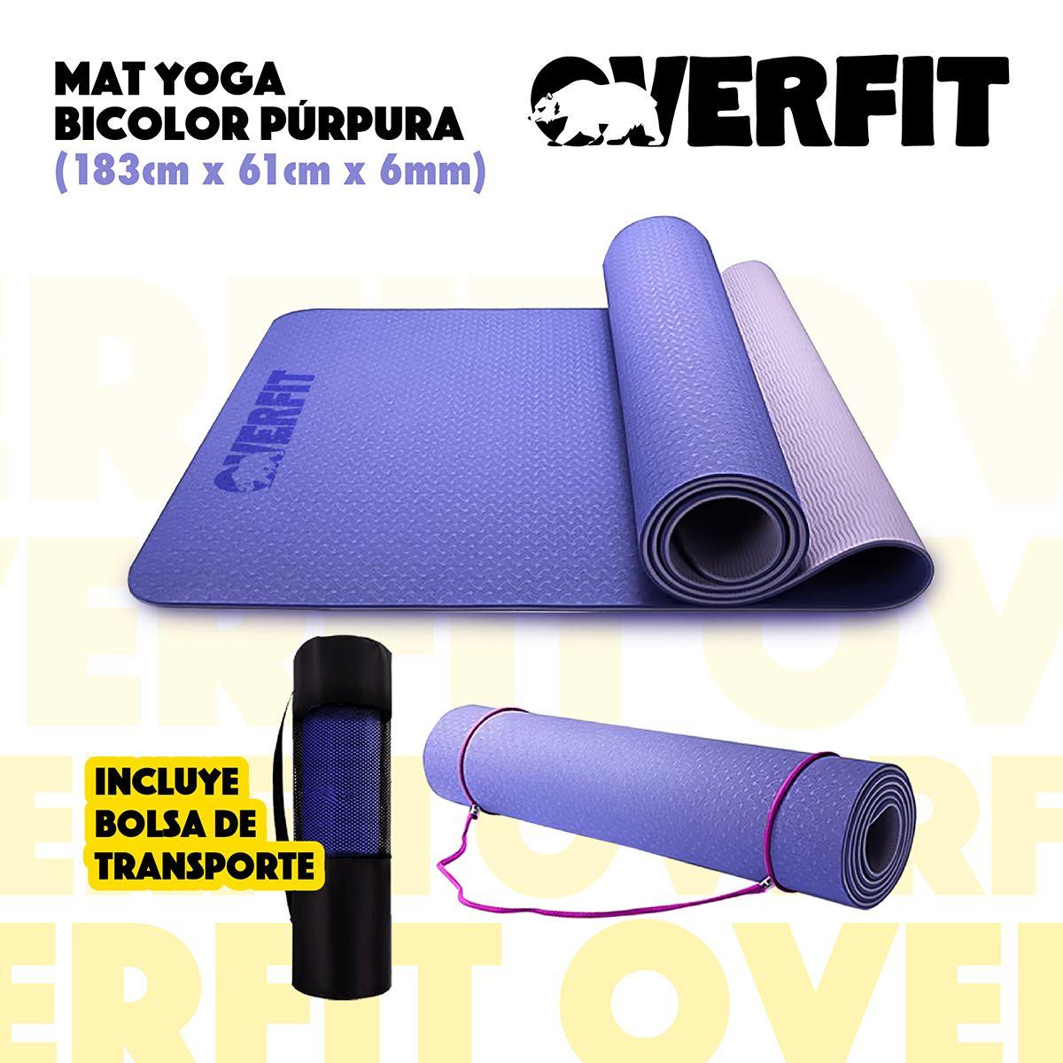 Mat Yoga TPE 6mm Overfit Alfombra Alfombra Pilates Bicolor-3