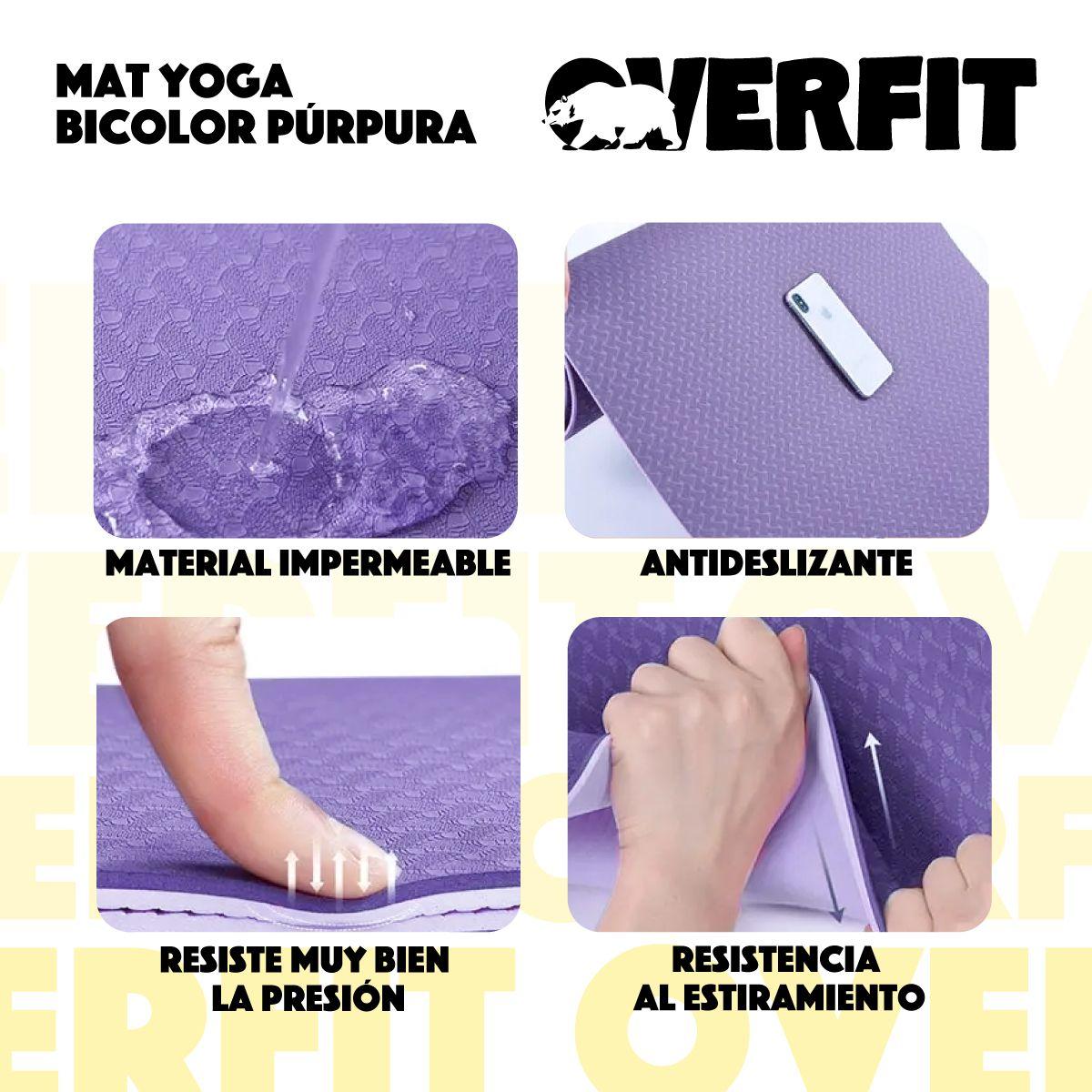 Mat Yoga TPE 6mm Overfit Alfombra Alfombra Pilates Bicolor-4