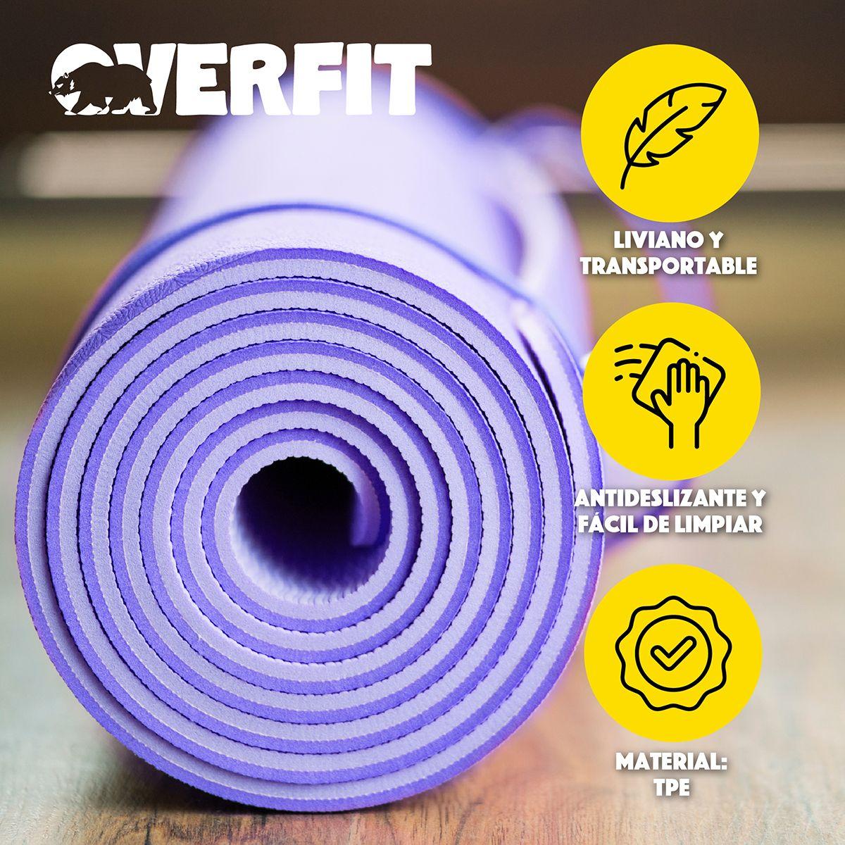 Mat Yoga TPE 6mm Overfit Alfombra Alfombra Pilates Bicolor-2