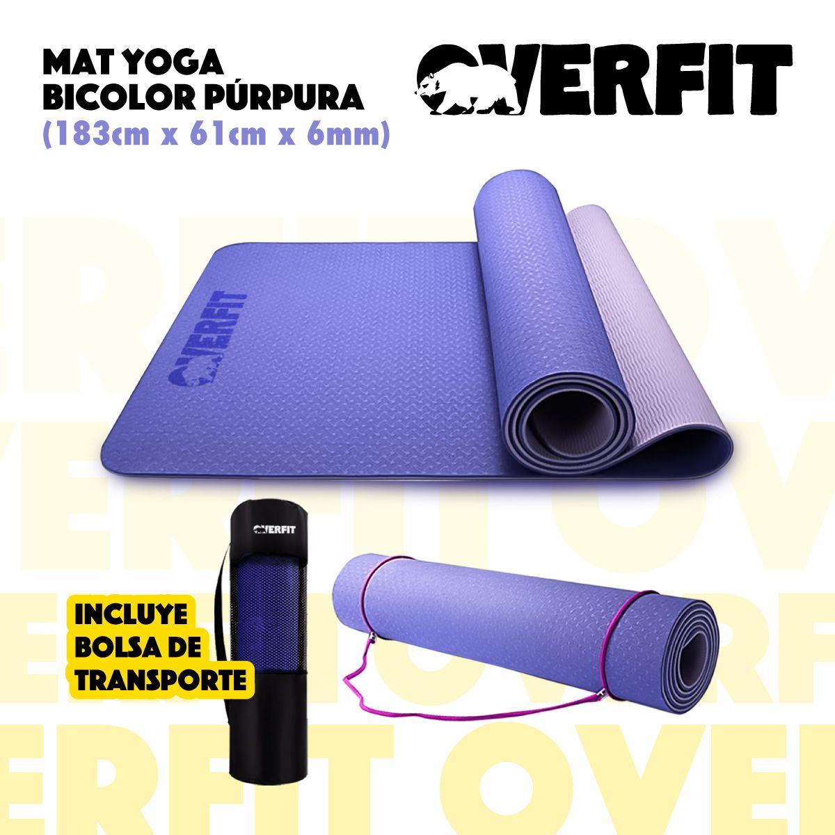 Mat Yoga TPE 6mm Overfit Alfombra Alfombra Pilates Bicolor-5