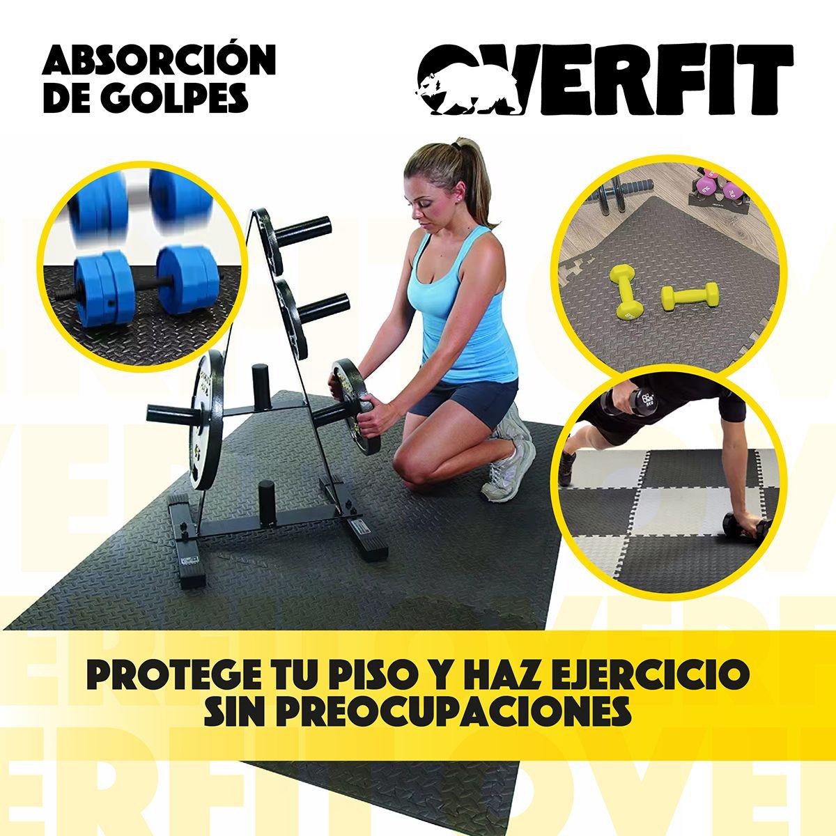 Piso Goma Eva Alfombra Deportiva Gimansio 12mm 60x60cm x8Un-4