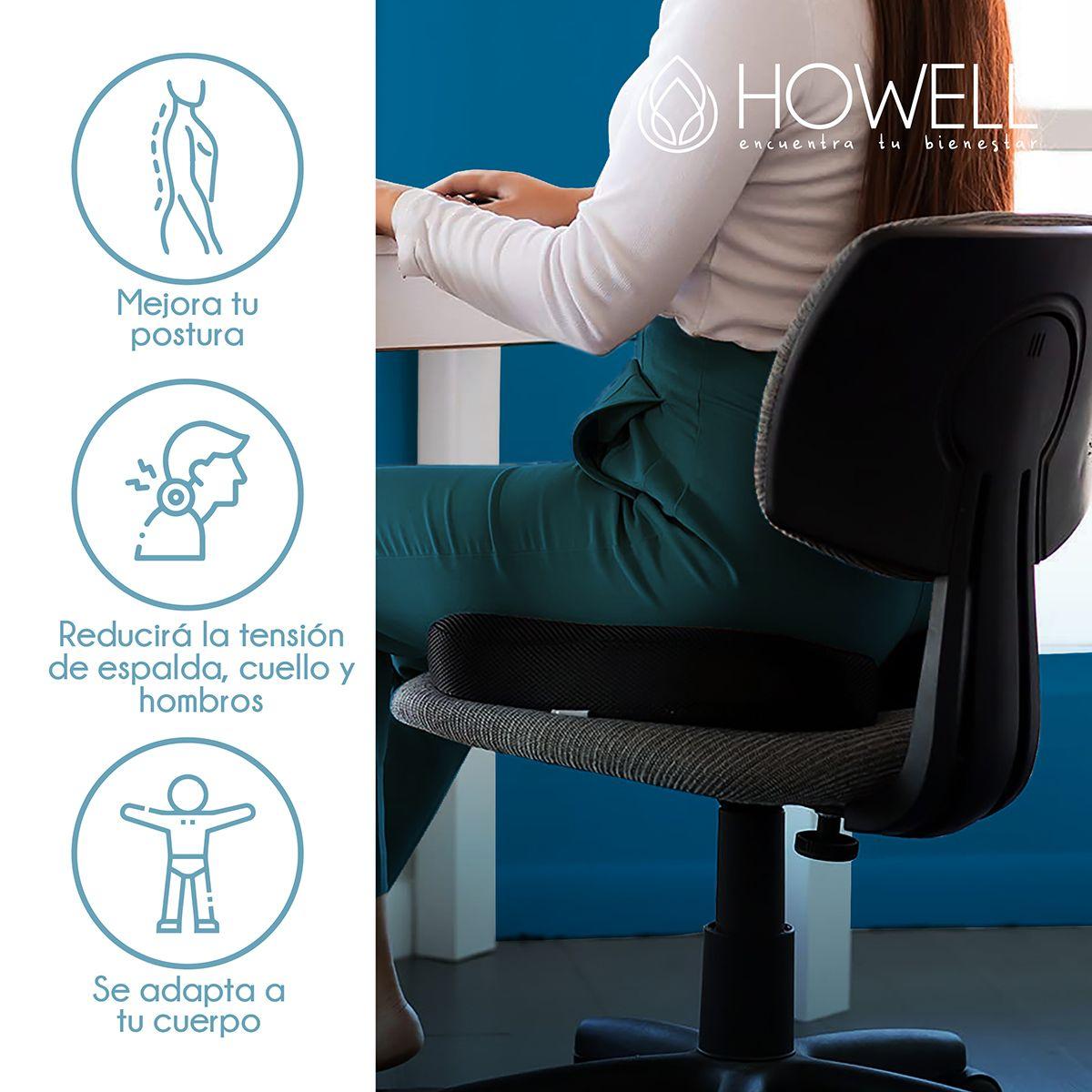 Cojín Lumbar Ortopédico Viscoelástico Howell Asiento-2