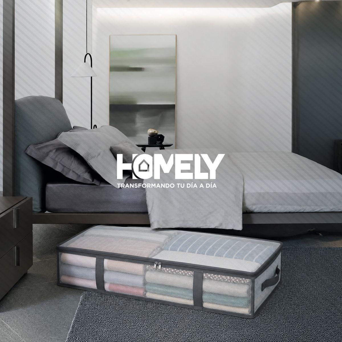 Bolsas Organizadoras Almacenamiento Bajo Cama Homely Cajas Plasticas Set X2 Transparente-7