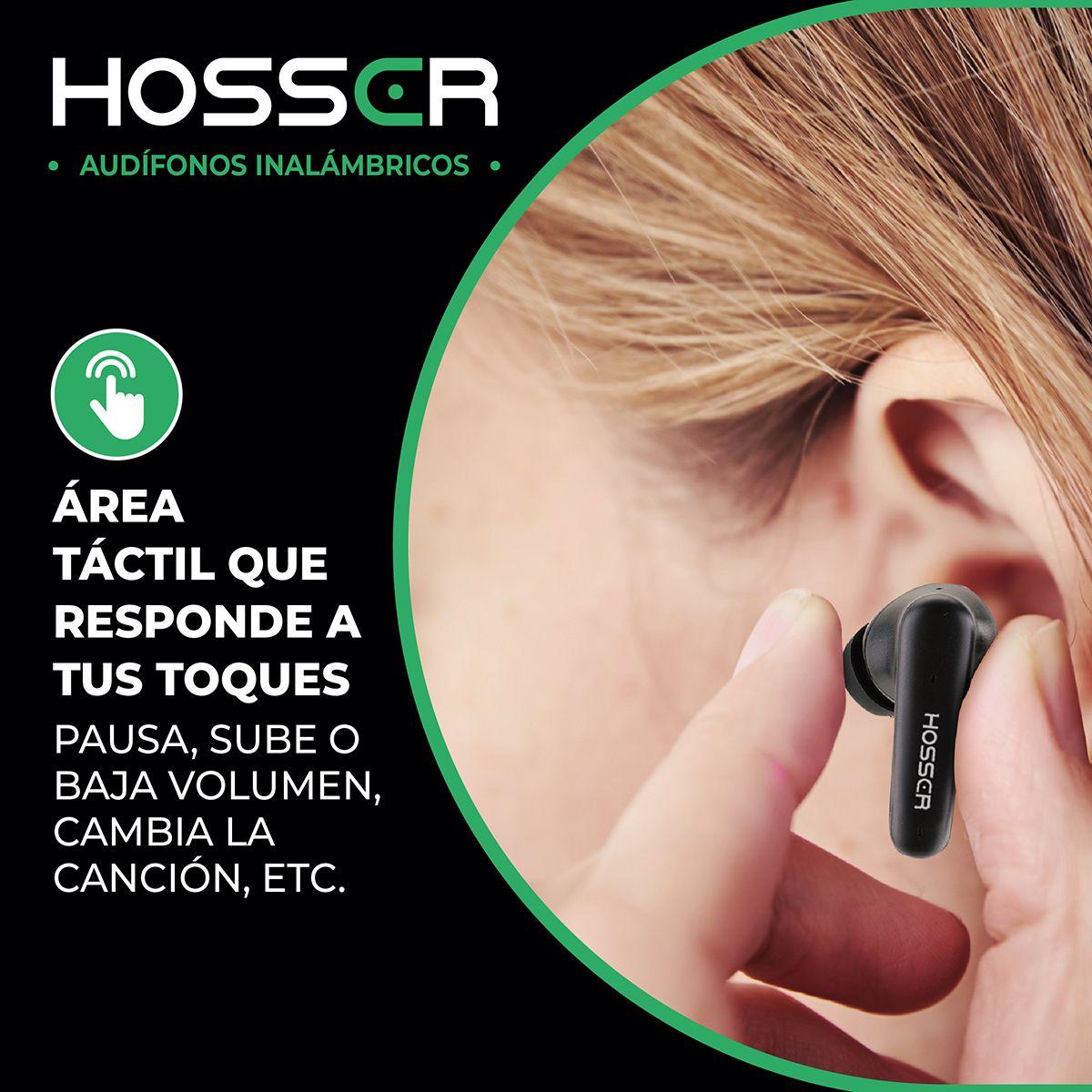Audifonos Bluetooth In Ear Hosser 35mAh Cancelación de Ruido-5