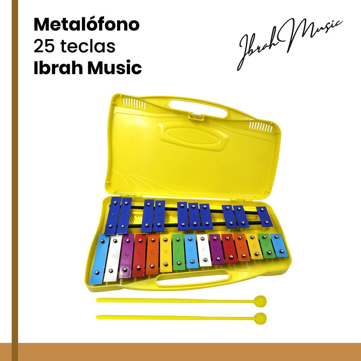 Metalófono Cromático 25 Notas Ibrah Amarillo Escolar-6
