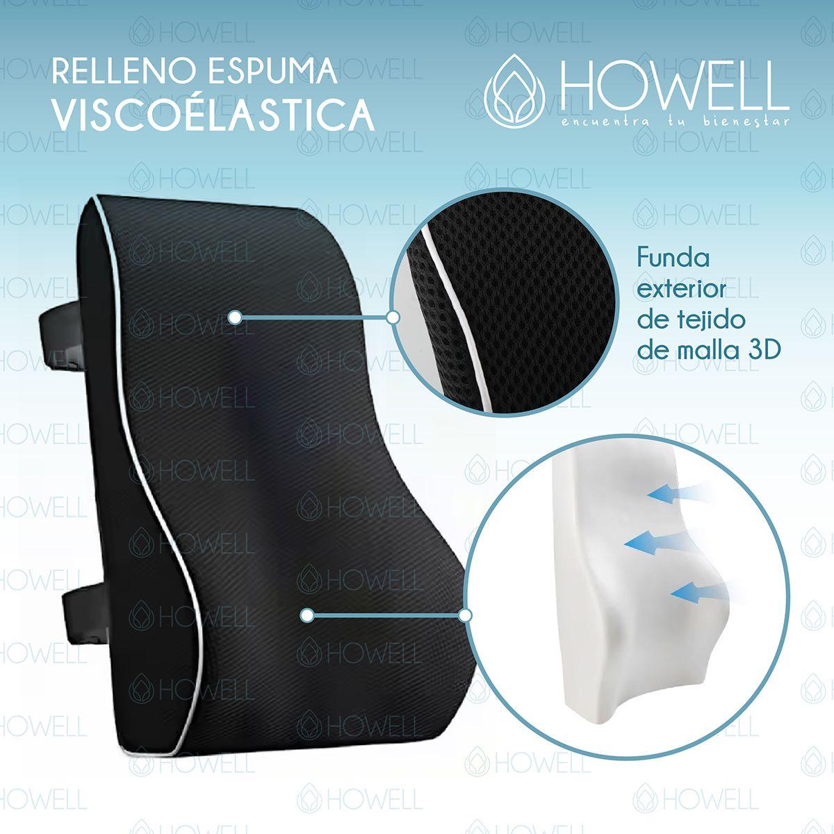 Cojin Lumbar Ortopedico 3D Mesh Howell Espalda Memory Dorsal-3