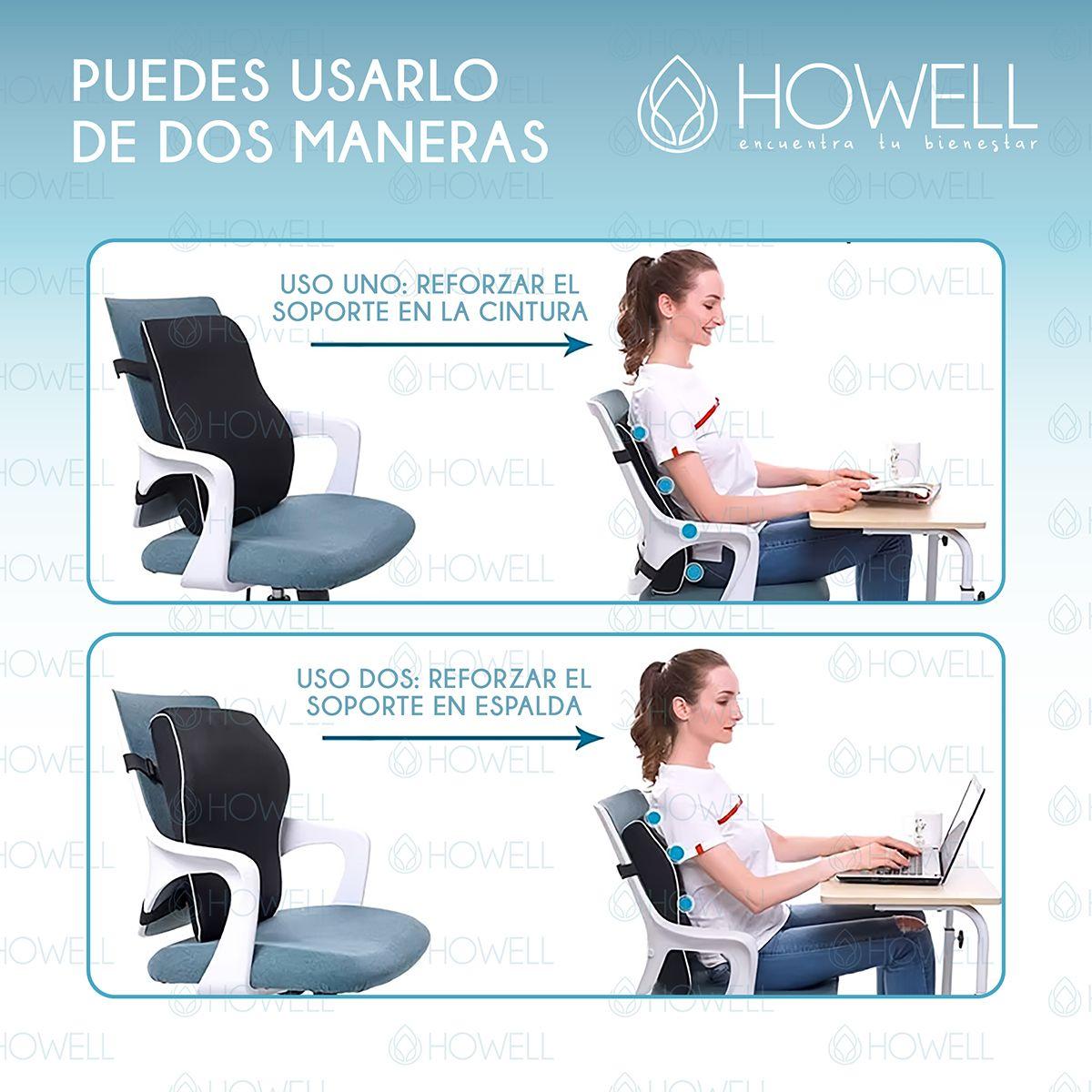 Cojin Lumbar Ortopedico 3D Mesh Howell Espalda Memory Dorsal-4