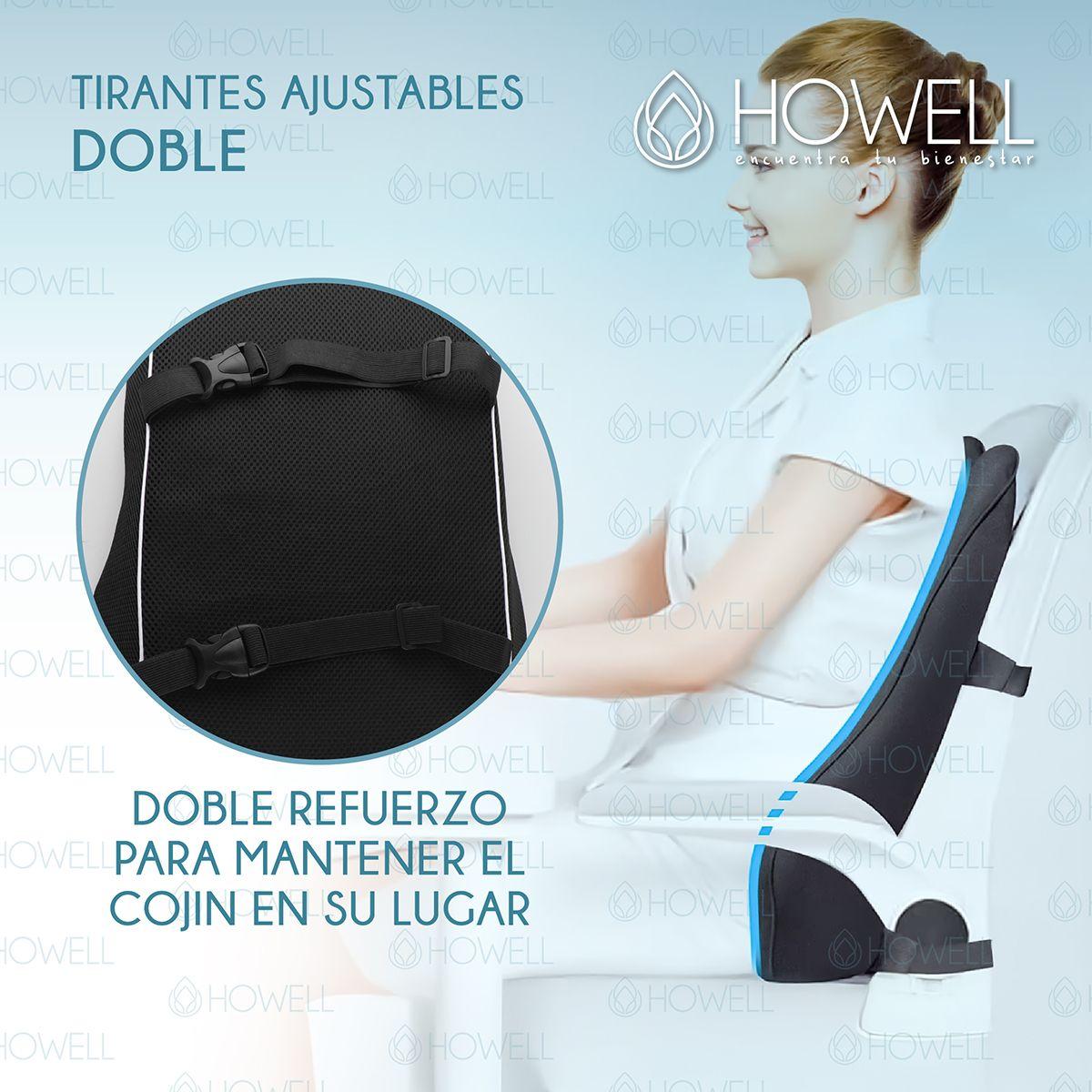 Cojin Lumbar Ortopedico 3D Mesh Howell Espalda Memory Dorsal-5