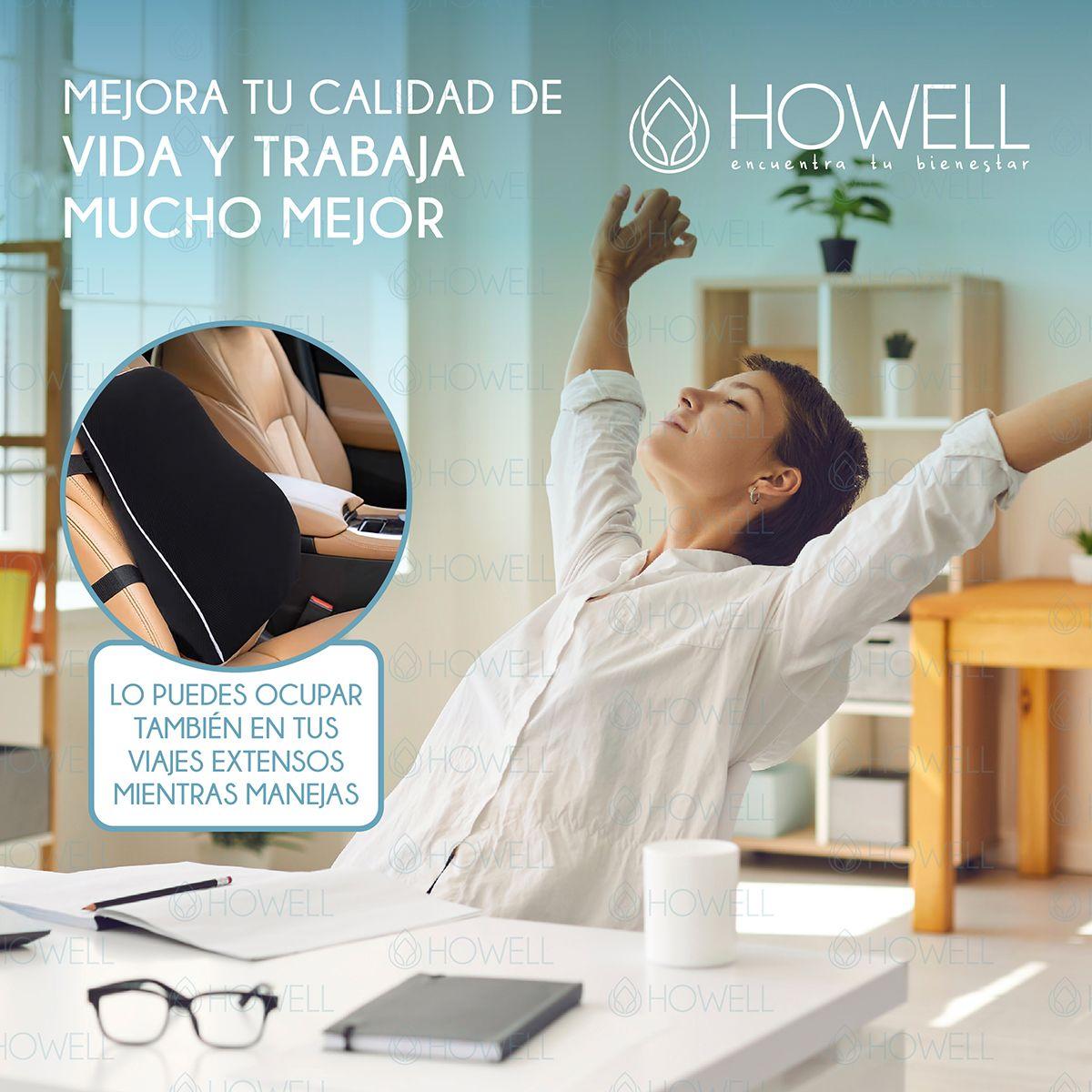 Cojin Lumbar Ortopedico 3D Mesh Howell Espalda Memory Dorsal-6