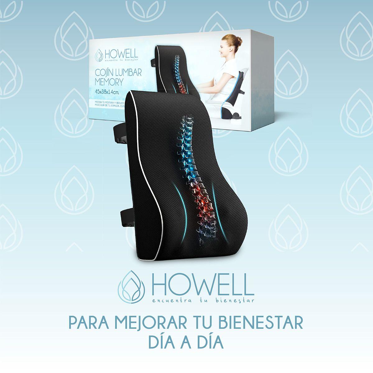 Cojin Lumbar Ortopedico 3D Mesh Howell Espalda Memory Dorsal-9