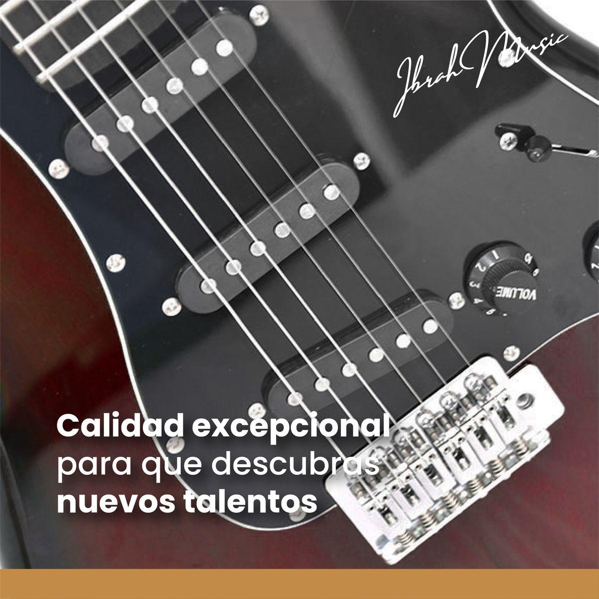 Guitarra Electrica Strato Amplificador + Accesorios Roja-6