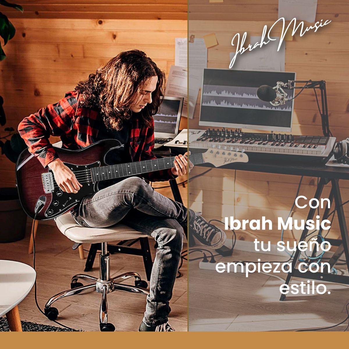 Guitarra Electrica Strato Amplificador + Accesorios Roja-7