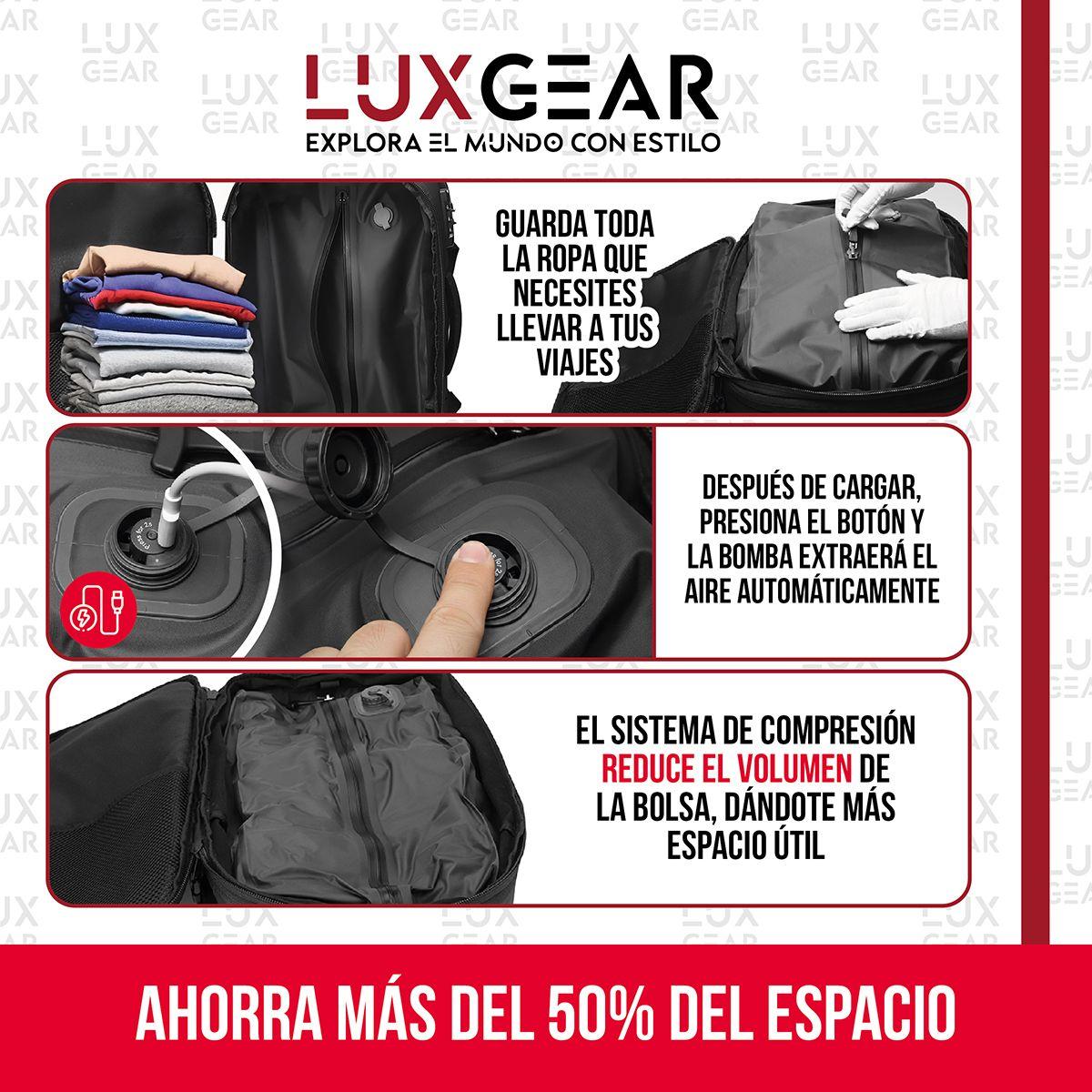 Mochila De Viaje con Bomba al Vacio Luxgear 900D 40 Litros-3