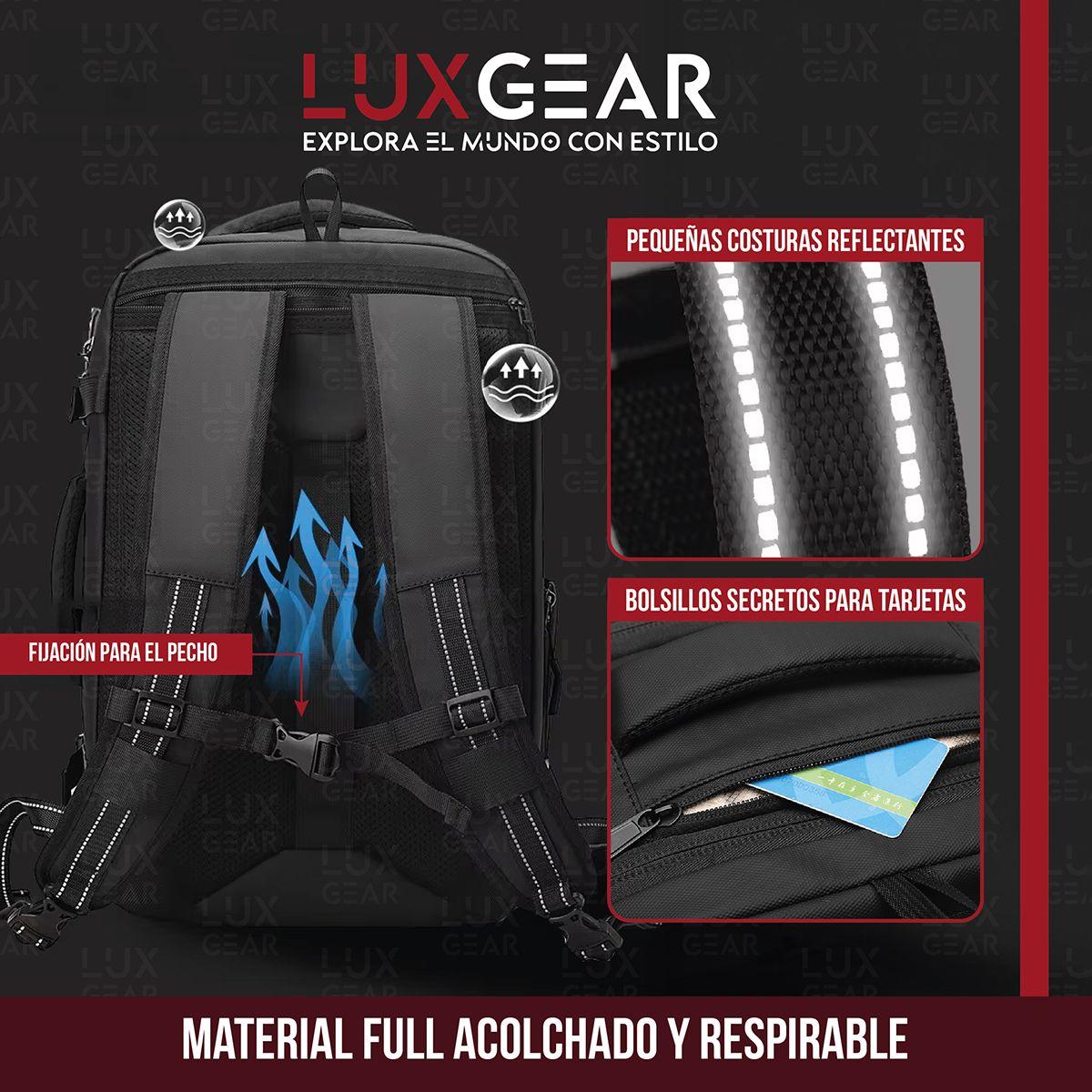Mochila De Viaje con Bomba al Vacio Luxgear 900D 40 Litros-6