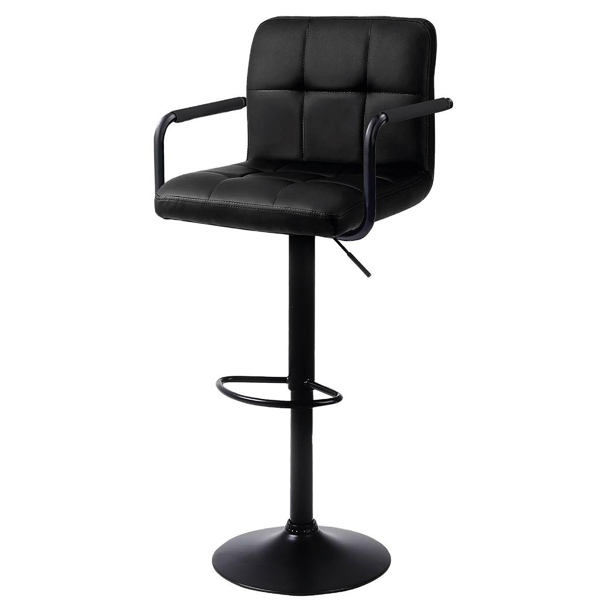 Silla De Bar Piso Taburete Homely Noir Comfort 61-81CM - Negro-0