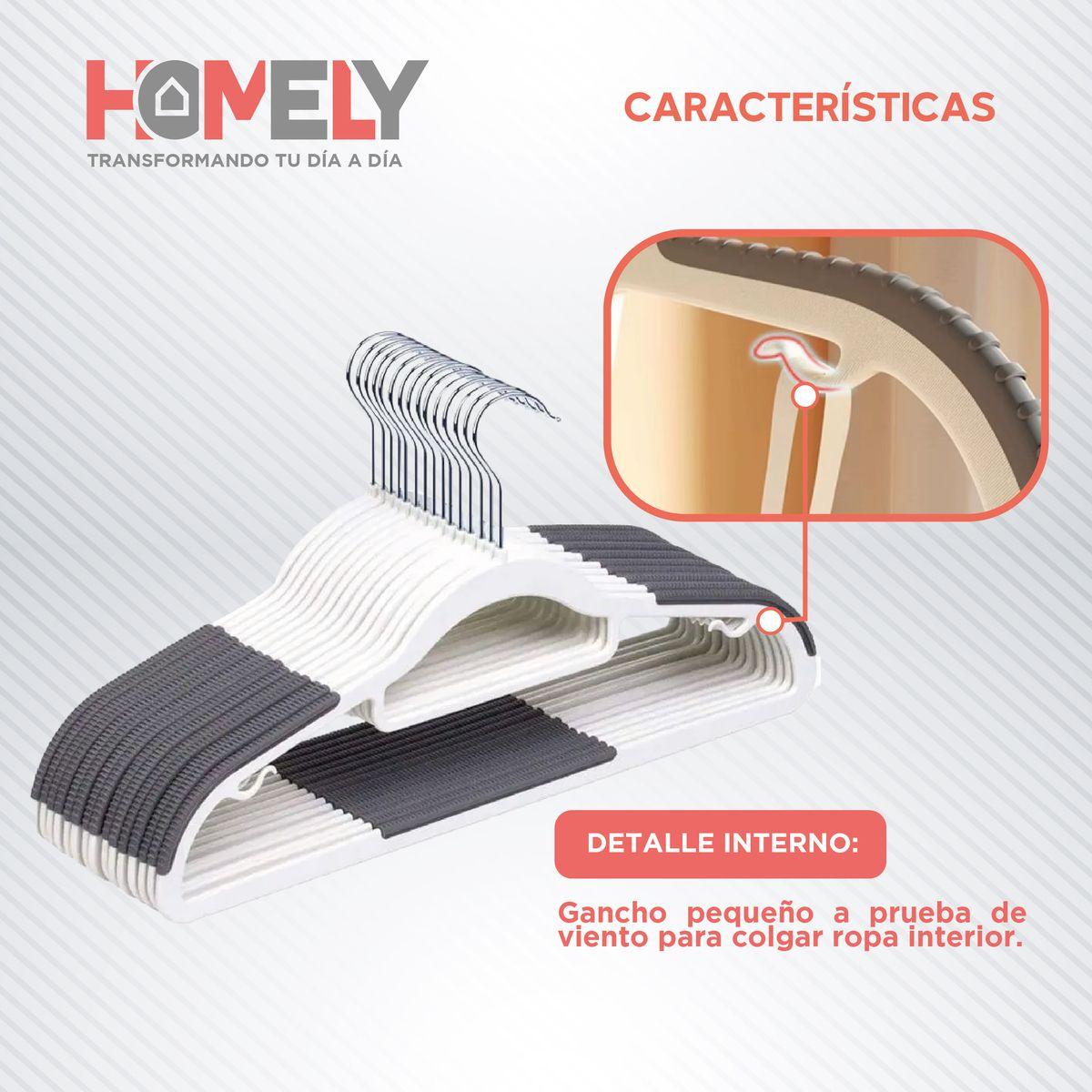 Colgadores Ganchos De Ropa Pantalon Homely Percha Set 50 U-3