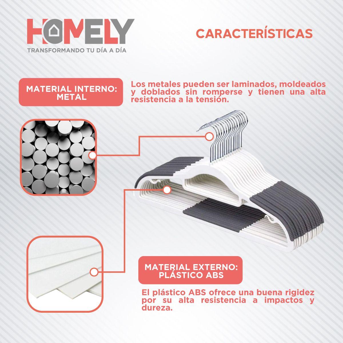 Colgadores Ganchos De Ropa Pantalon Homely Percha Set 50 U-2
