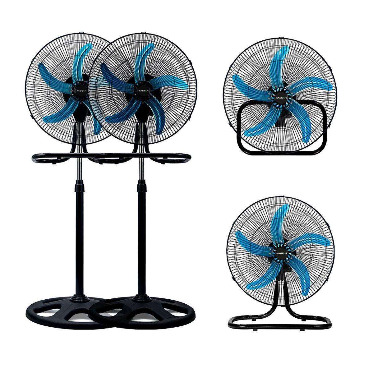 Pack x2 Ventilador 3 en 1 Industrial Kasser 5 Aspas 18P-0