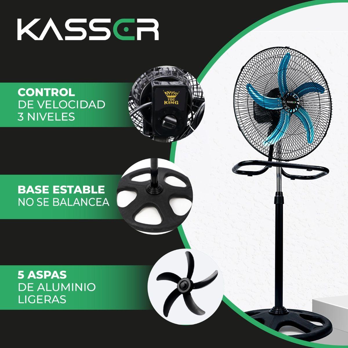 Pack x2 Ventilador 3 en 1 Industrial Kasser 5 Aspas 18P-3
