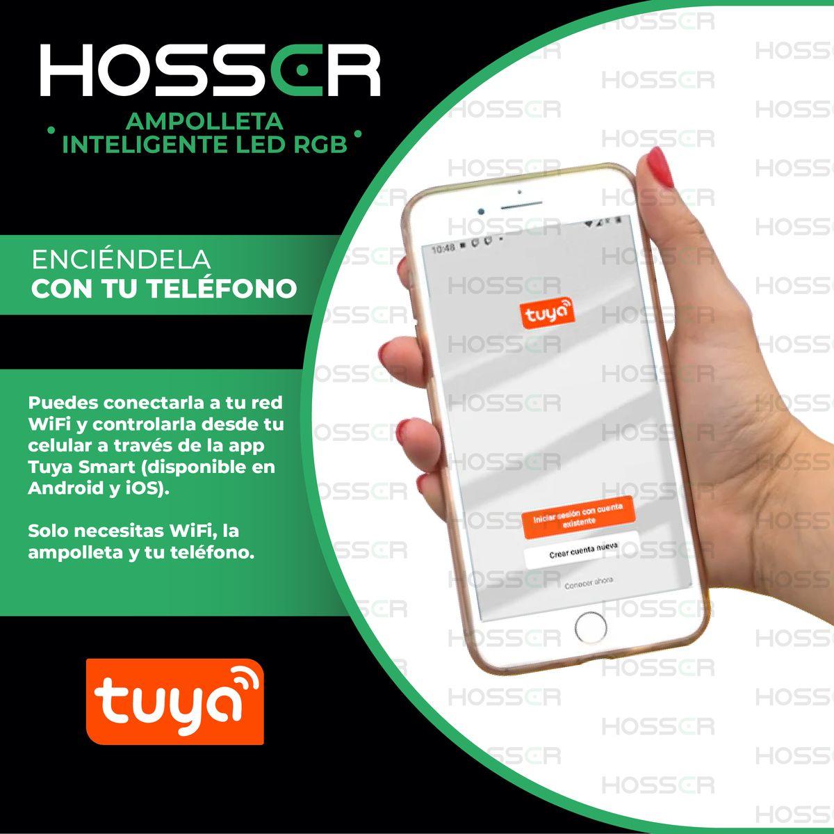 Ampolletas Led E27 Hosser Inteligente Led 9W RGB App Tuya X2-2