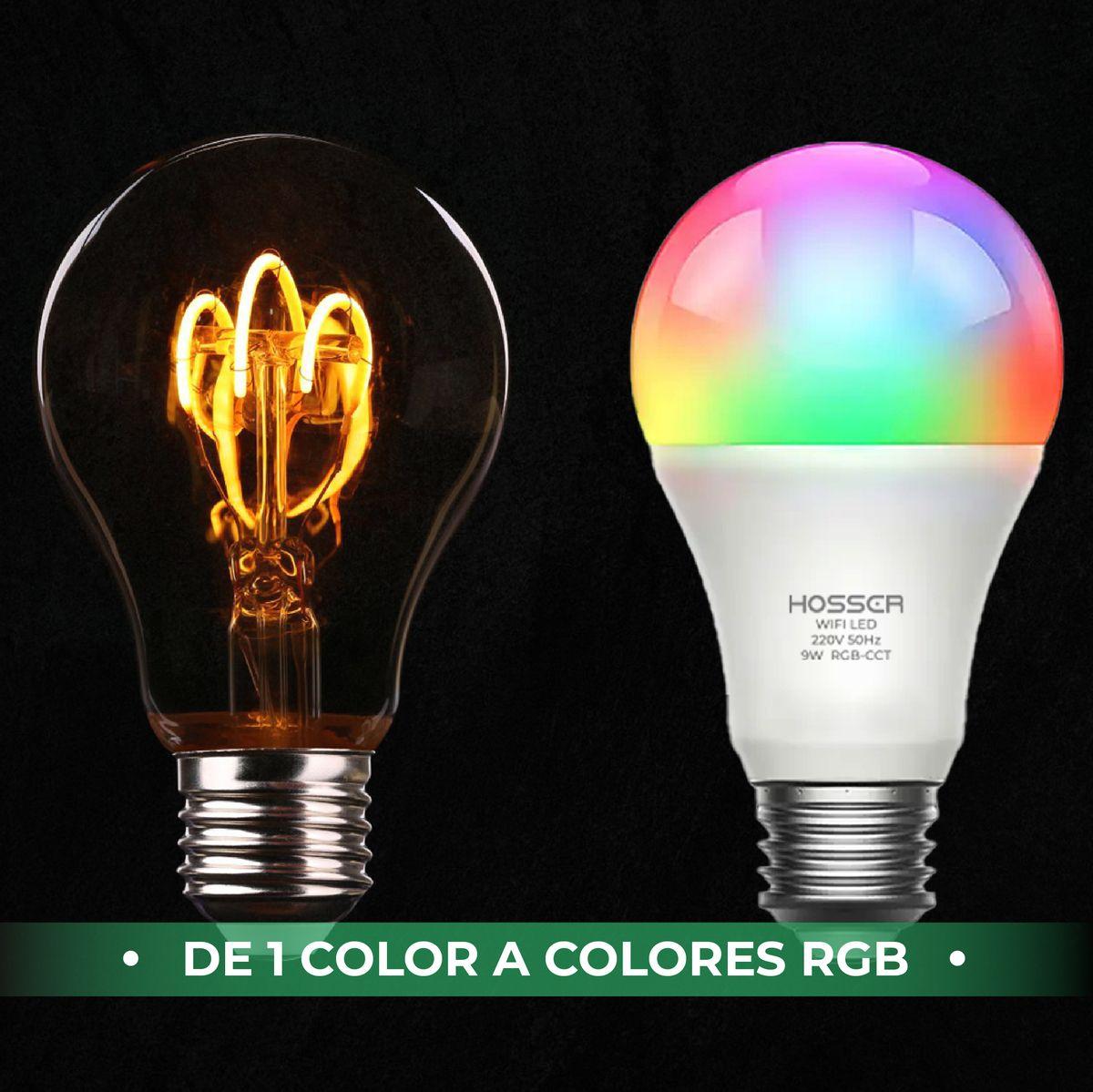 Ampolletas Led E27 Hosser Inteligente Led 9W RGB App Tuya X2-7